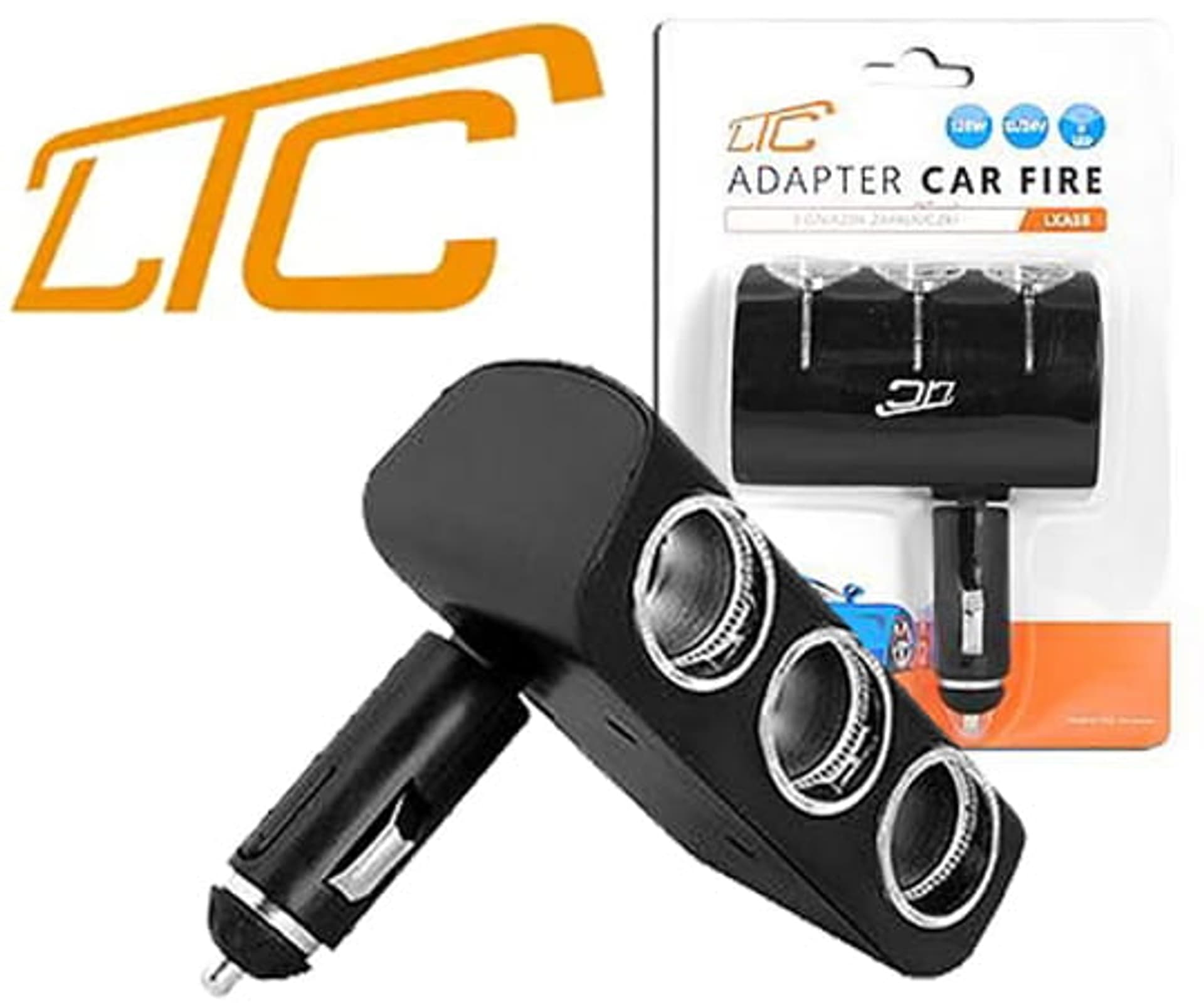 

Adapter Car Fire 3 gniazda LED 12/24V 120W