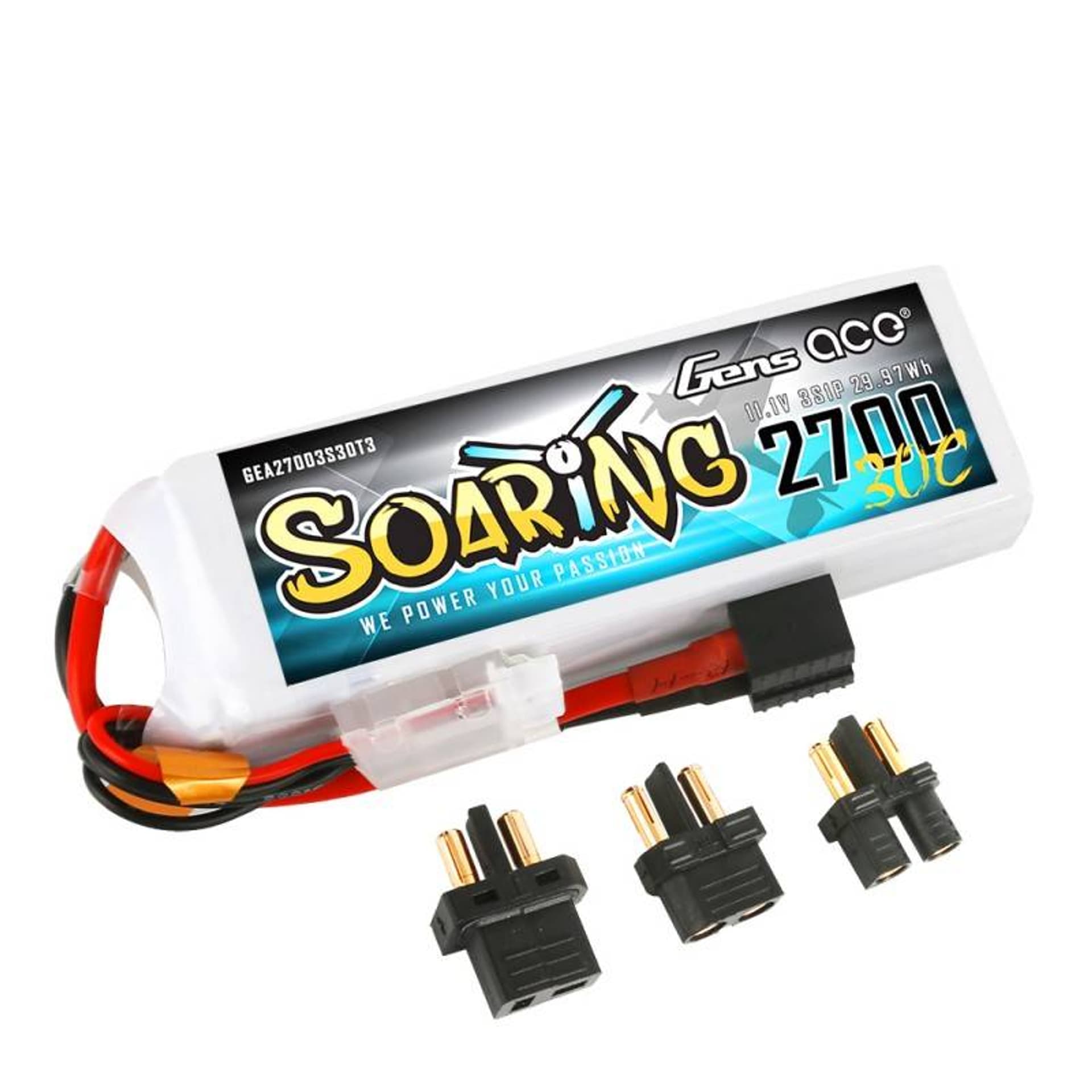 

2700mAh 11.1V 30C SOARING Gens Ace EC3/XT60/T-dean