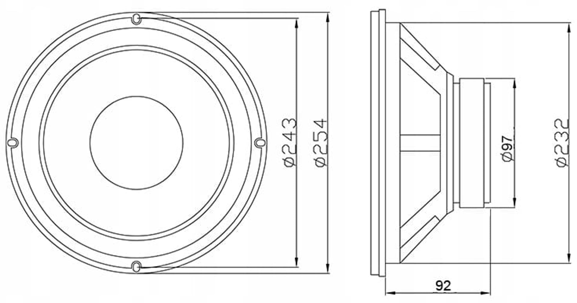 

Głośnik 10" 35cm 130W Voice Kraft (1040-8)