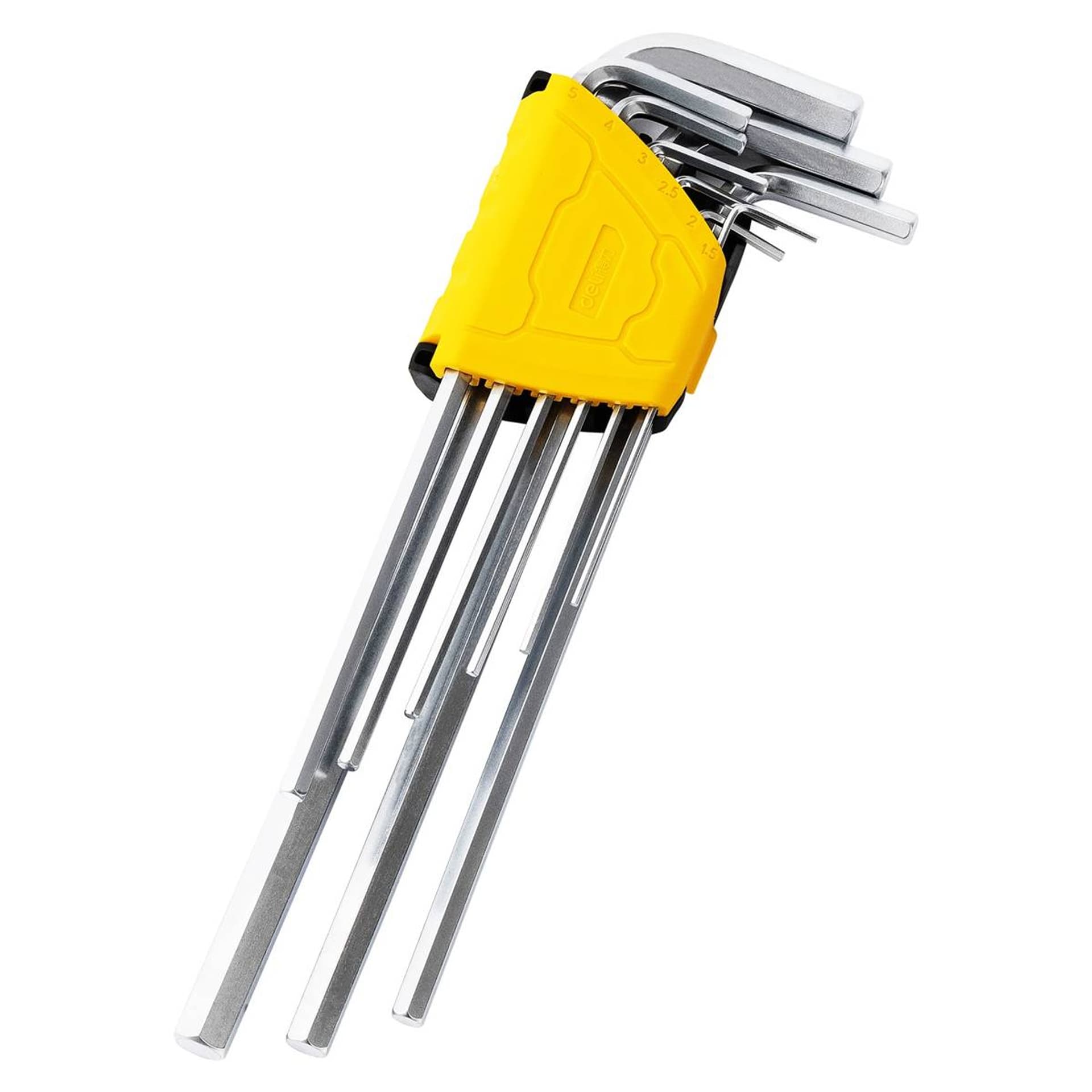 

Zestaw kluczy imbusowych długich Deli Tools EDL3089, 1.5-10mm (srebrny)