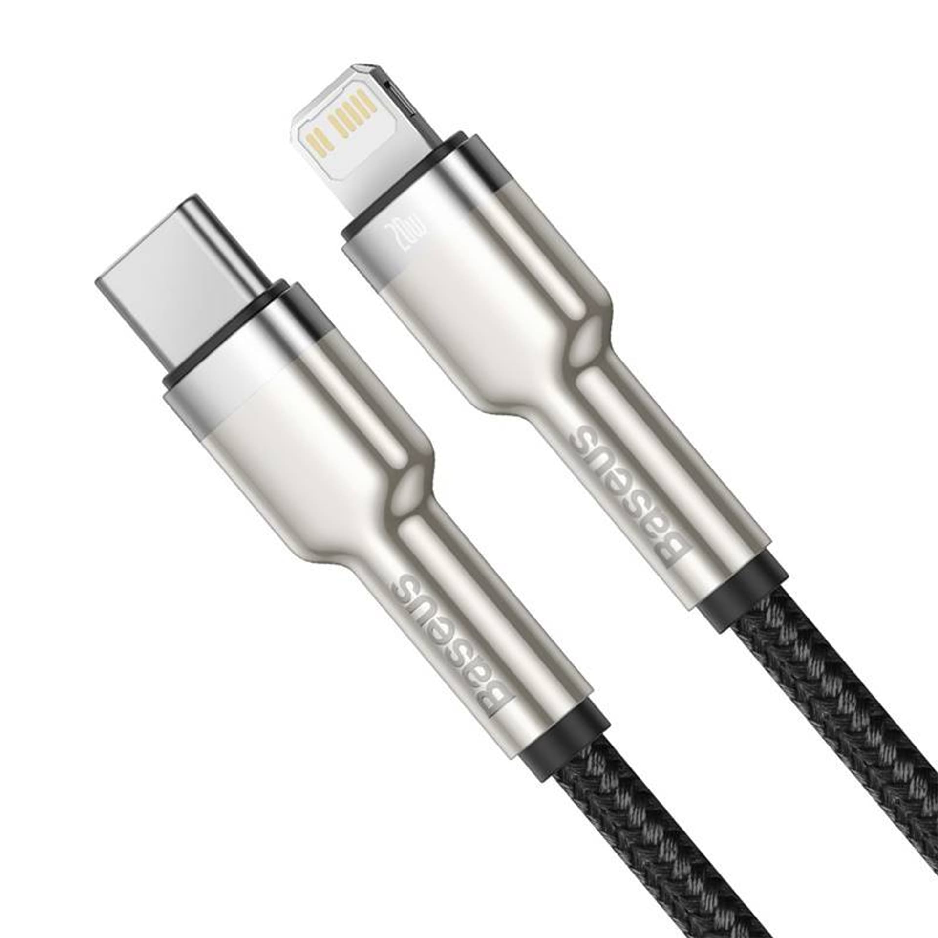 

Kabel USB-C do Lightning Baseus Cafule, PD, 20W, 0,25m (czarny)