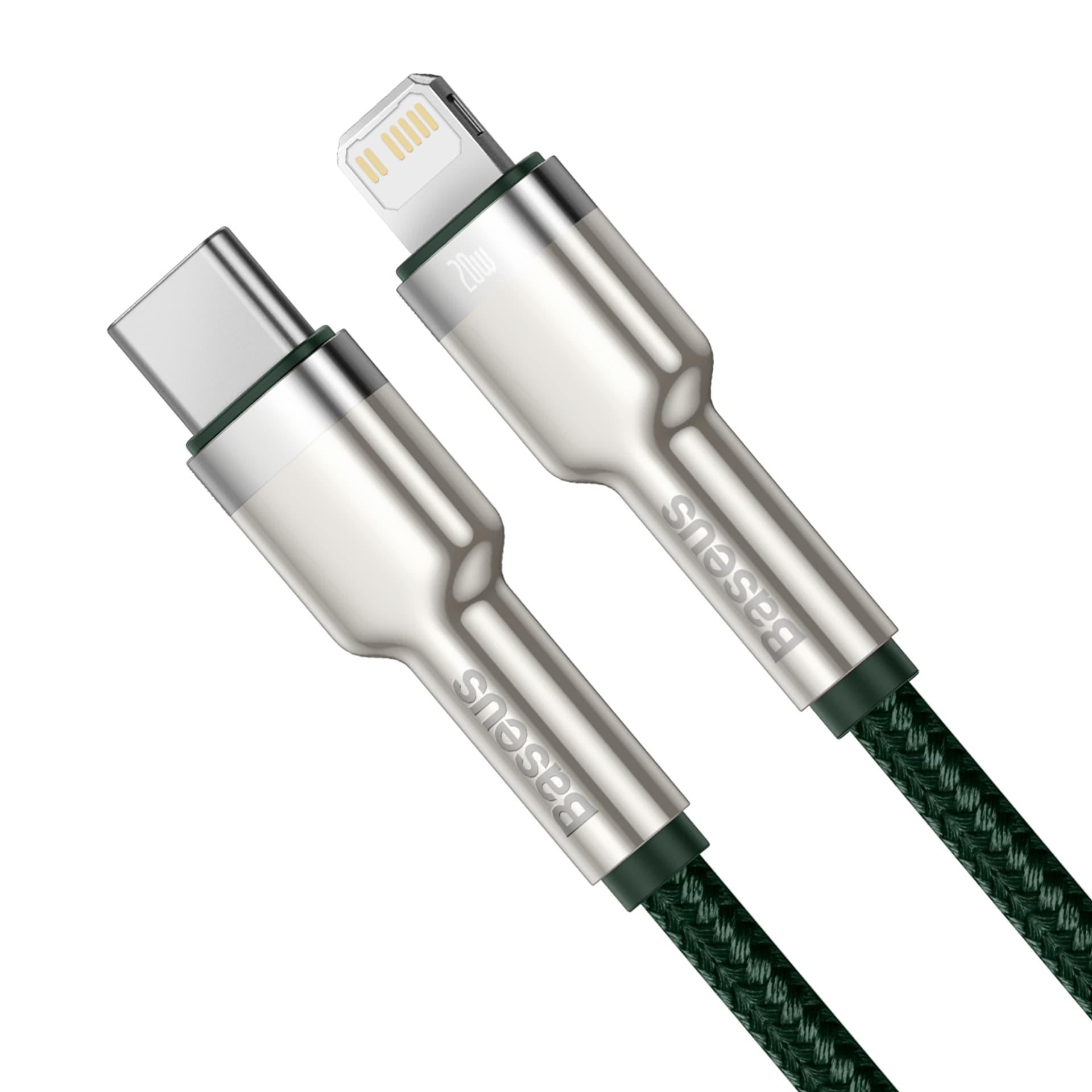 

Kabel USB-C do Lightning Baseus Cafule, PD, 20W, 1m (zielony)