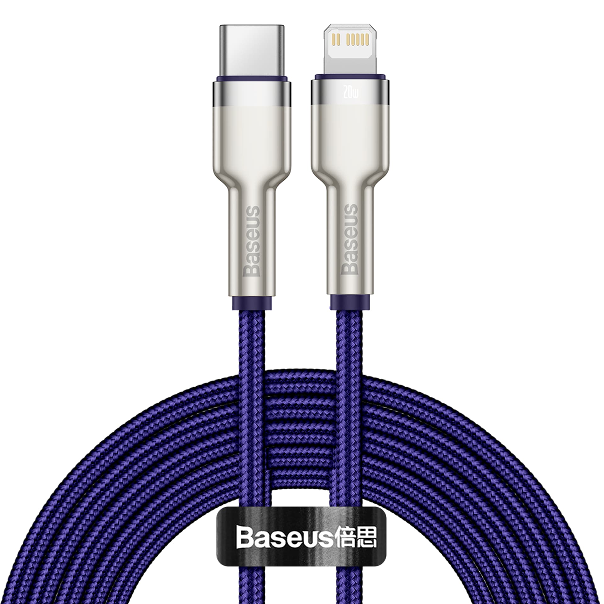 

Kabel USB-C do Lightning Baseus Cafule, 20W, 2m (fioletowy)