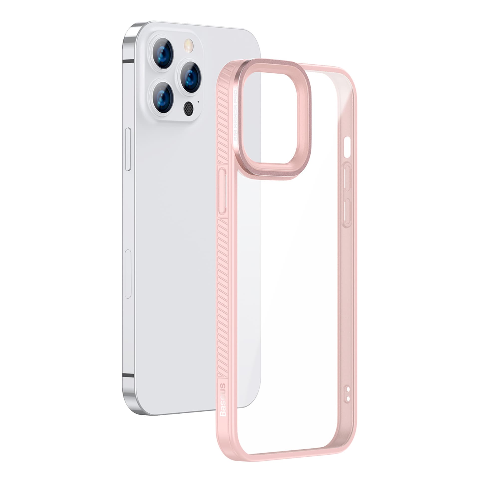 

Przeźroczyste Etui Baseus Crystal do iPhone 13 Pro (różowe)