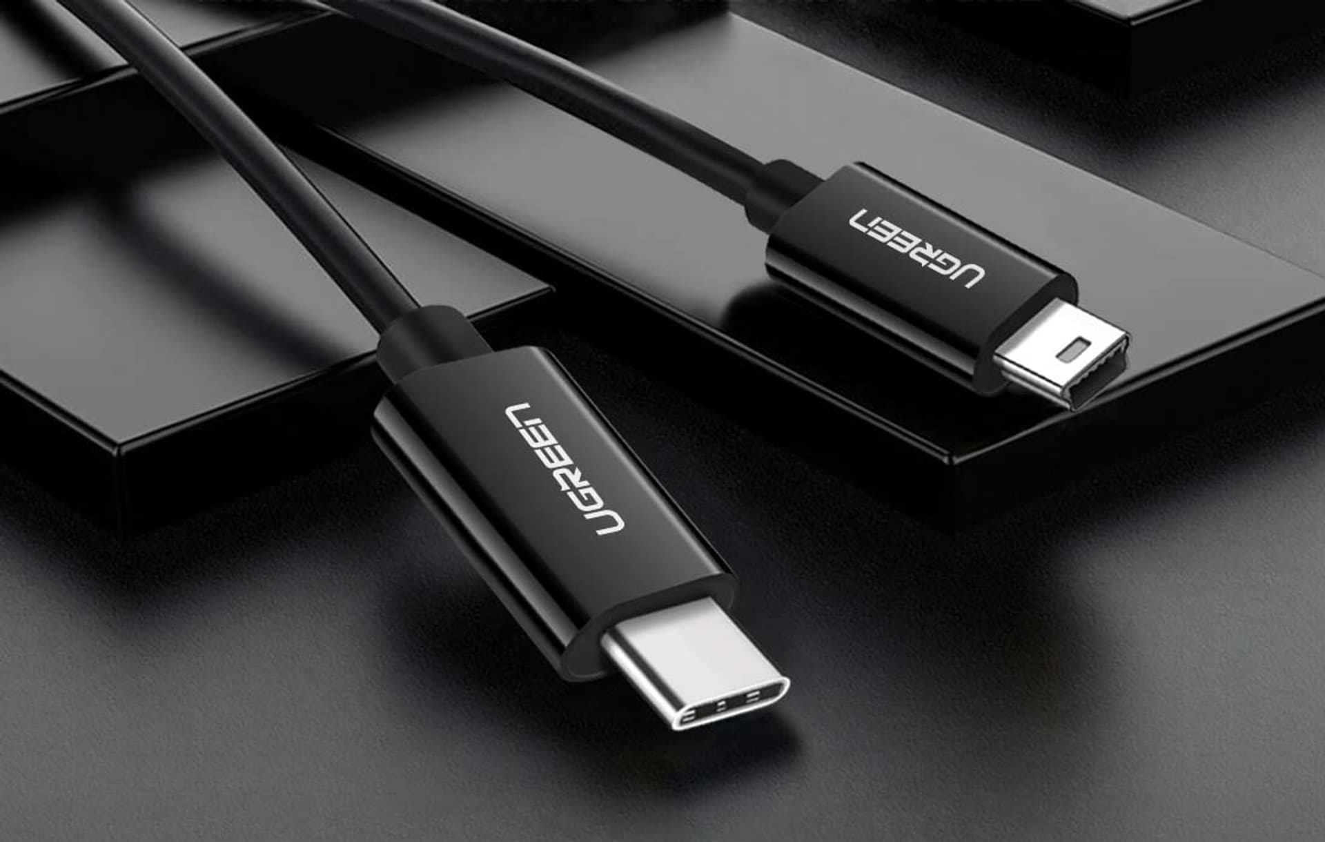 

Kabel USB-C do Mini USB UGREEN US242, 1m (czarny)