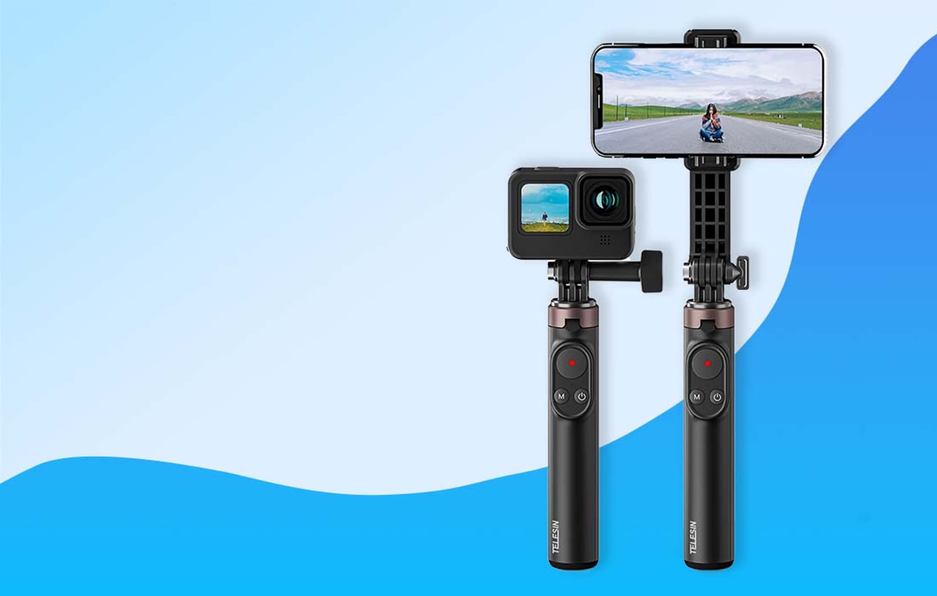 

Selfie stick Telesin do kamer sportowych z pilotem BT (TE-RCSS-001)