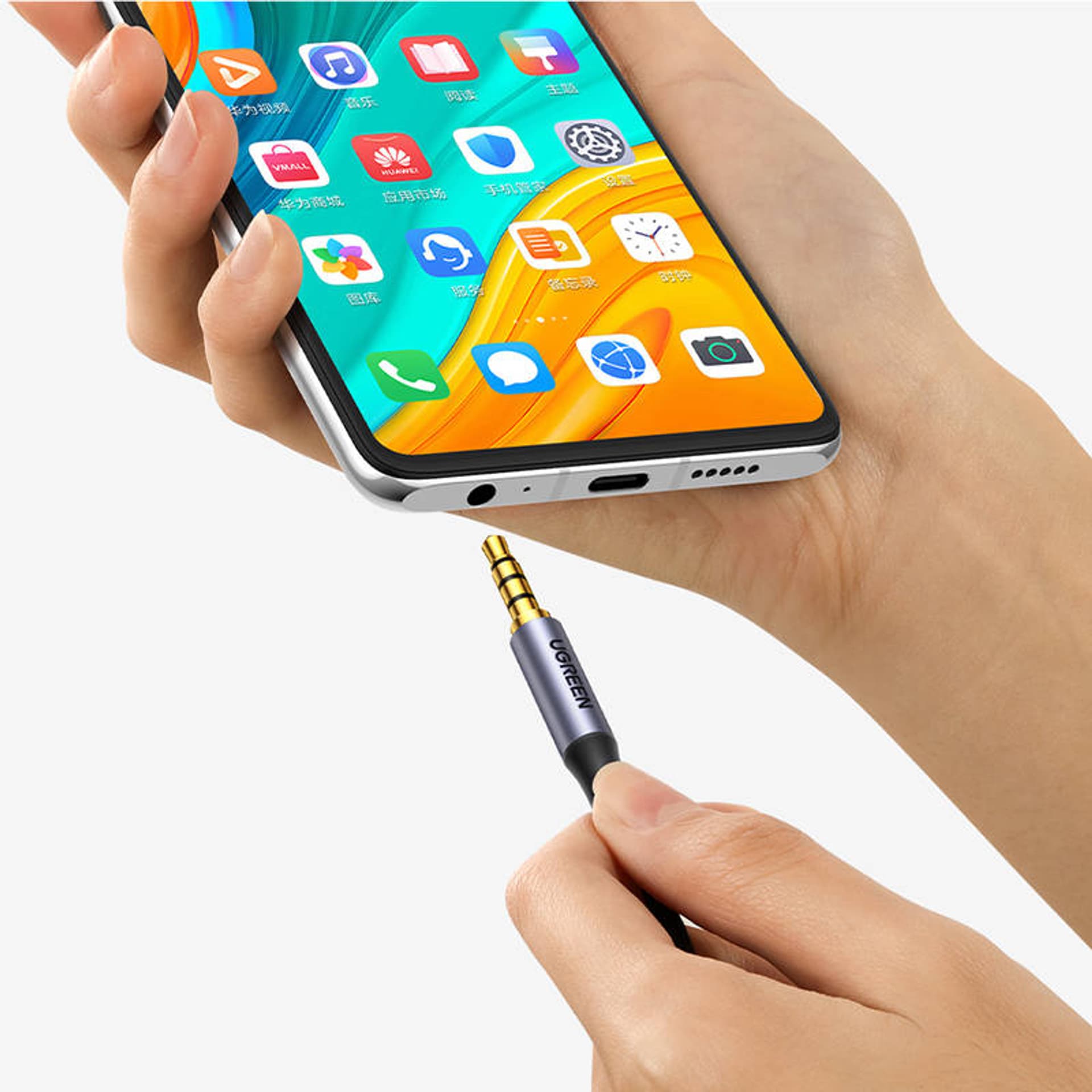 

Kabel mini jack 3.5mm UGREEN AV183, AUX, 2m (czarny)