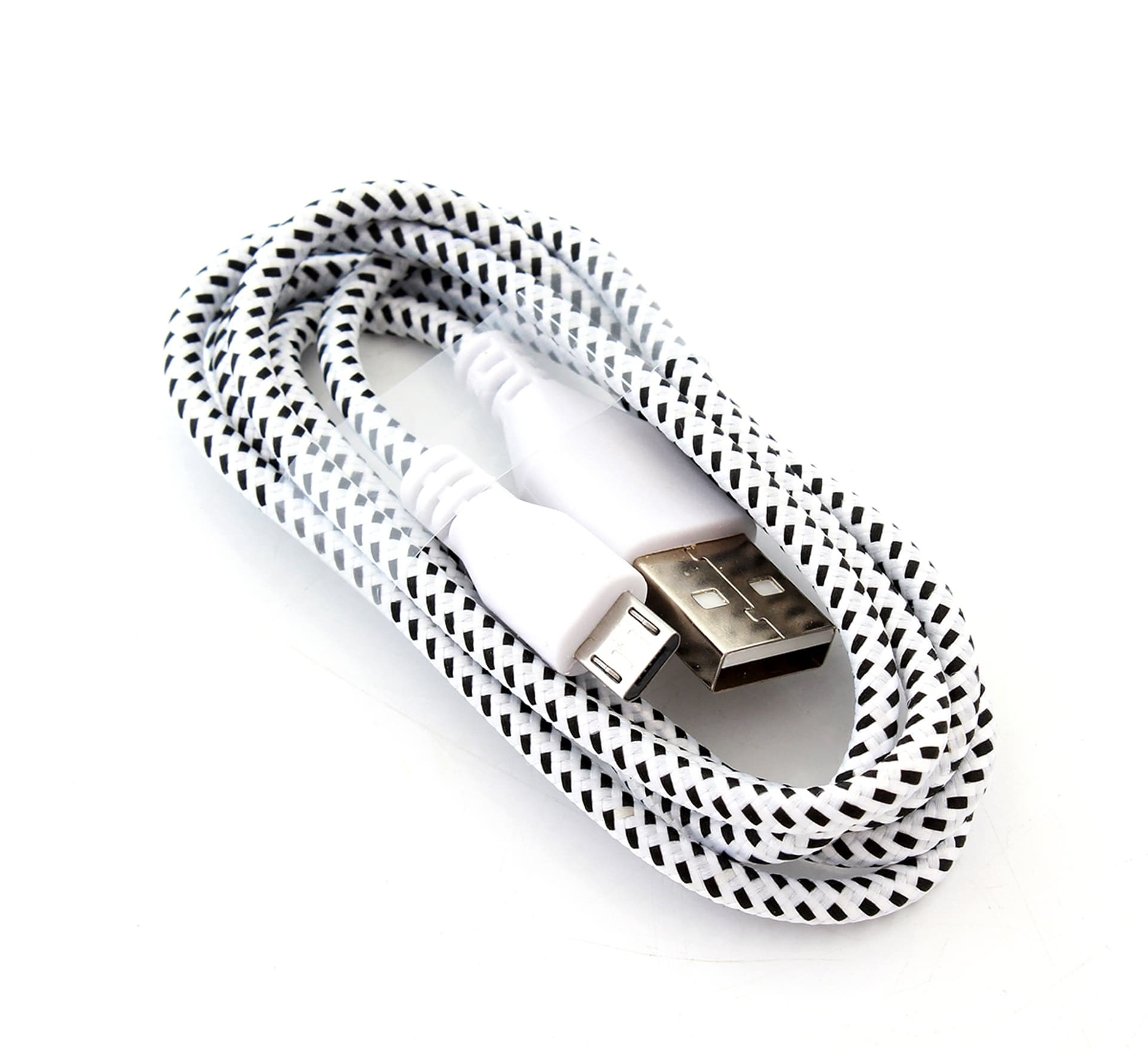 

KK21L Kabel micro usb 1m biały oplot