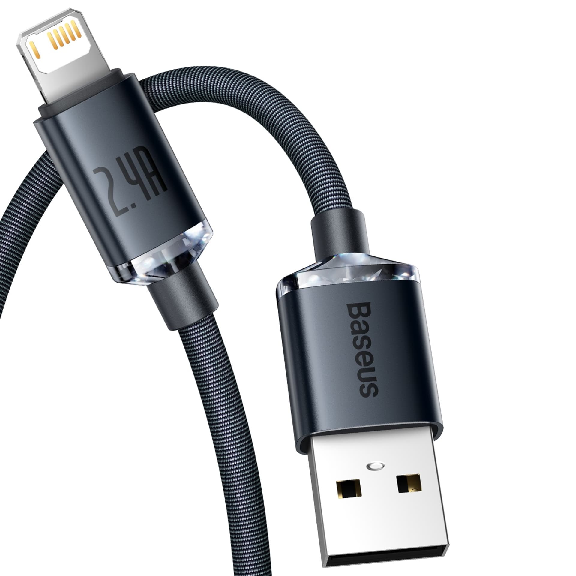 

Kabel USB do Lightning Baseus Crystal Shine, 2.4A, 2m (czarny)