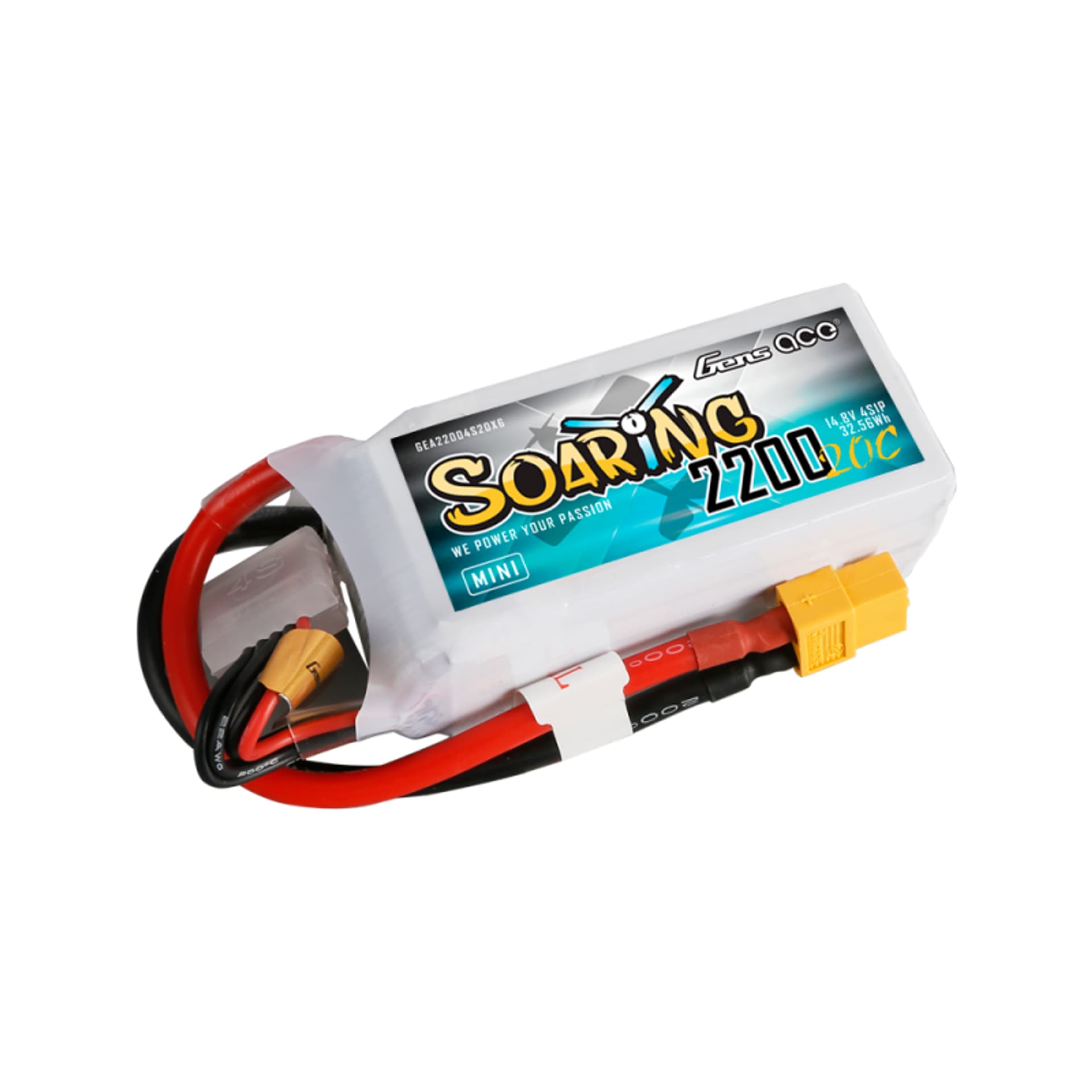 

Akumulator GensAce Soaring Mini LiPo 2200mAh 14.8V 20C 4S1P XT60