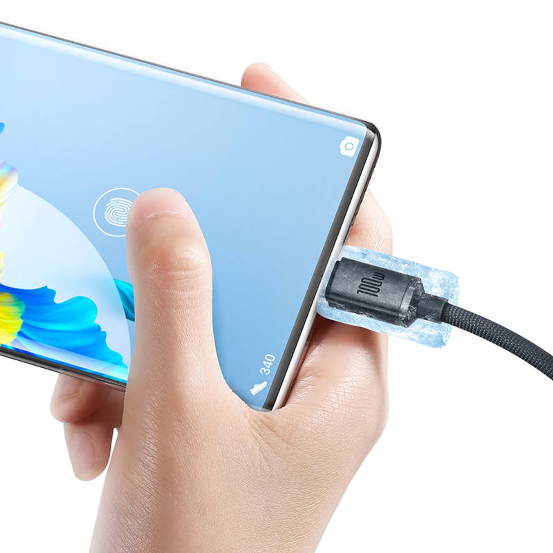 

Kabel USB do USB-C Baseus Crystal Shine, 100W, 1.2m (czarny)