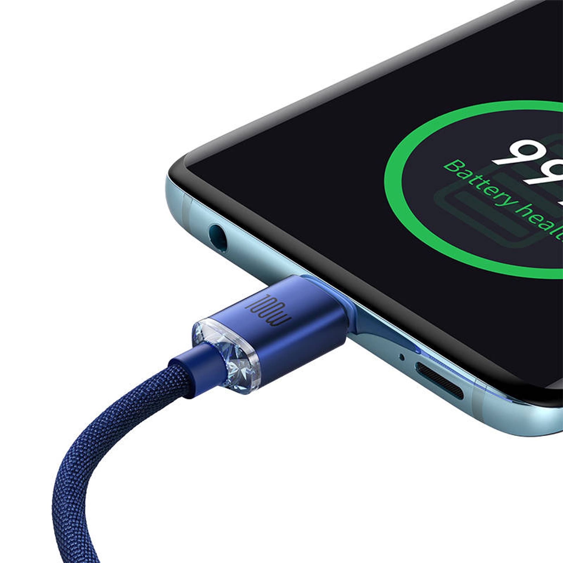 

Kabel USB-C do USB-C Baseus Crystal Shine, 100W, 1.2m (niebieski)