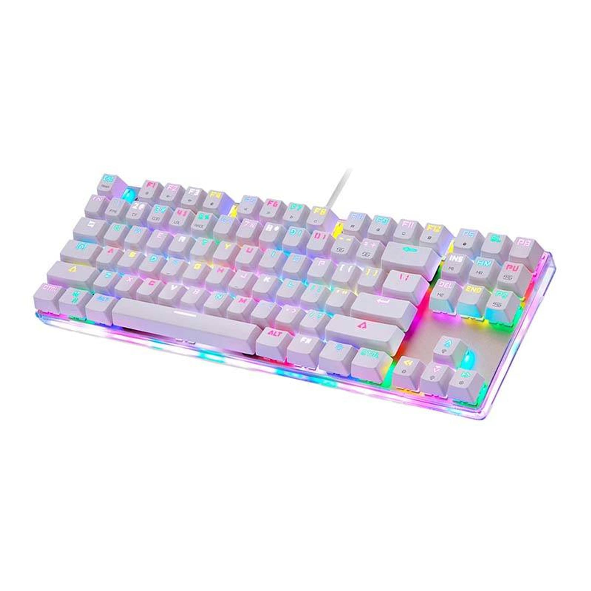 

Klawiatura mechaniczna gamingowa Motospeed K87S RGB (biała)