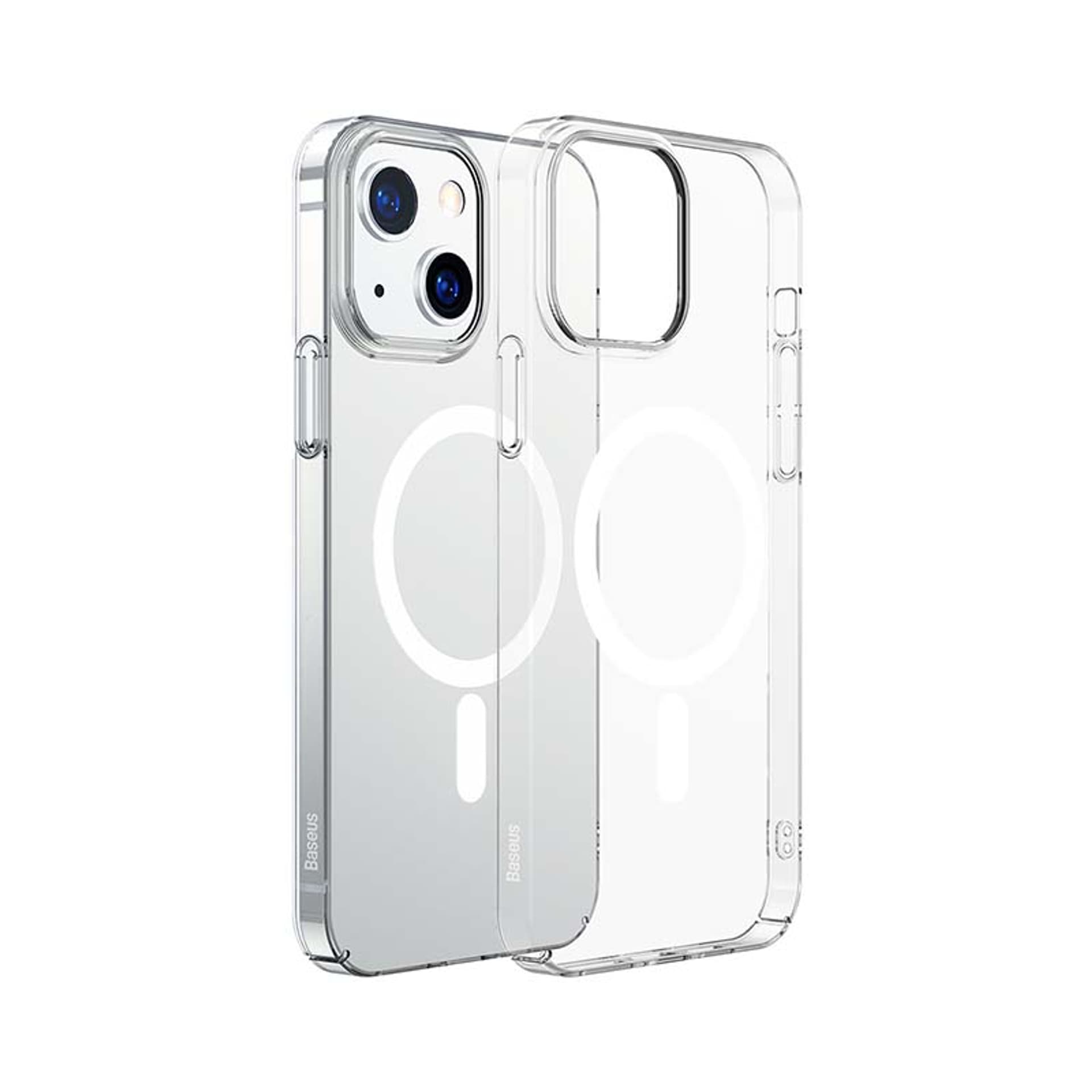 

Etui Baseus Crystal Magnetic do iPhone 13 (przeźroczyste) + szkło hartowane, Przeźroczyste) + szkło hartowan
