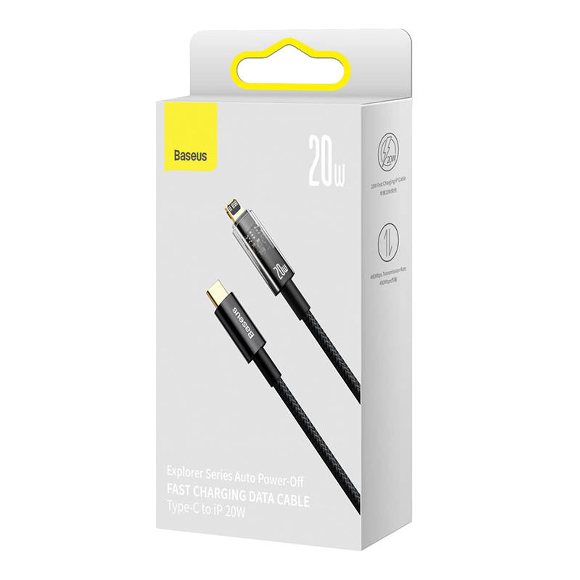 

Kabel USB-C do Lightning Baseus Explorer, 20W, 1m (czarny)