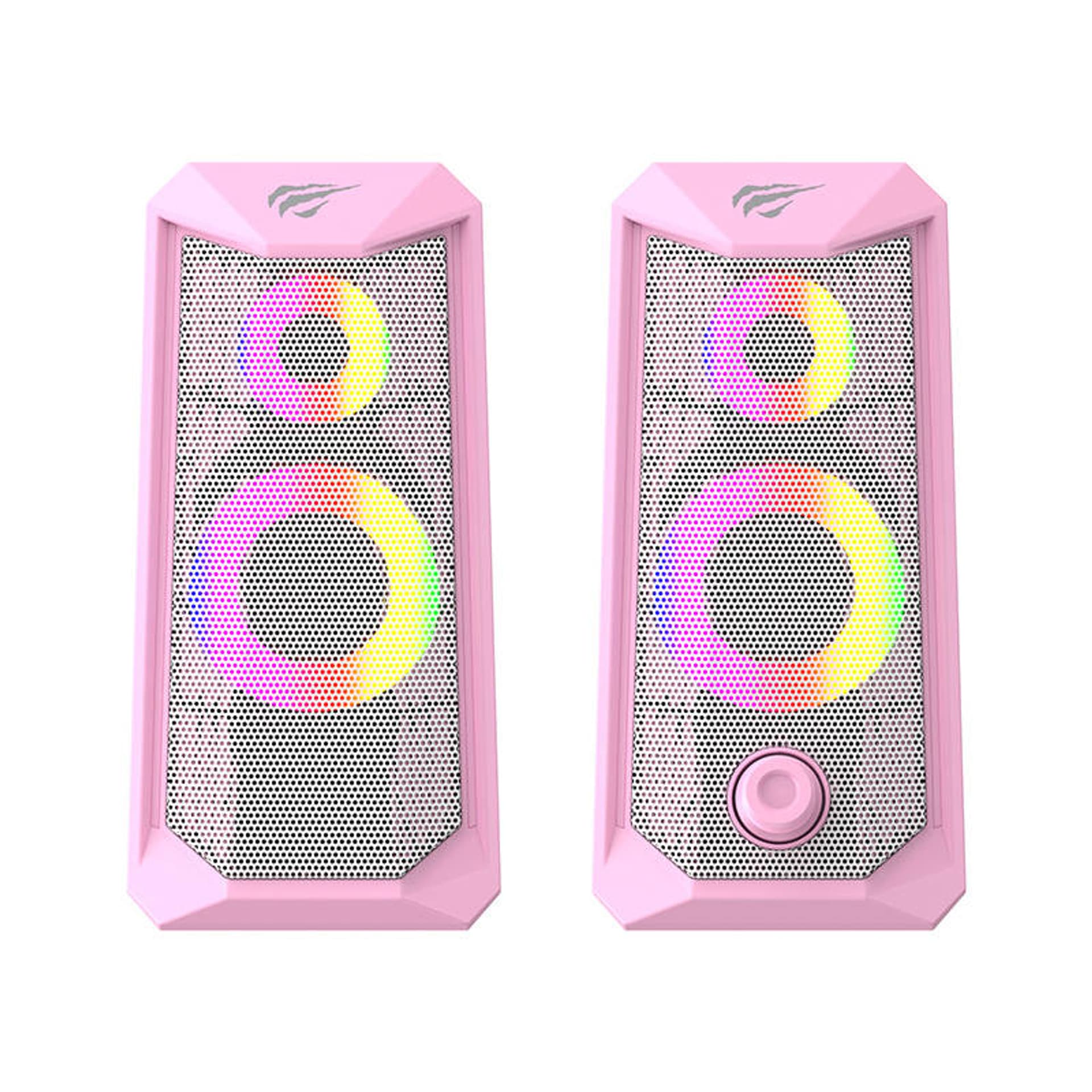 

Głośniki komputerowe Havit SK202 pink 2.0 RGB (różowe)