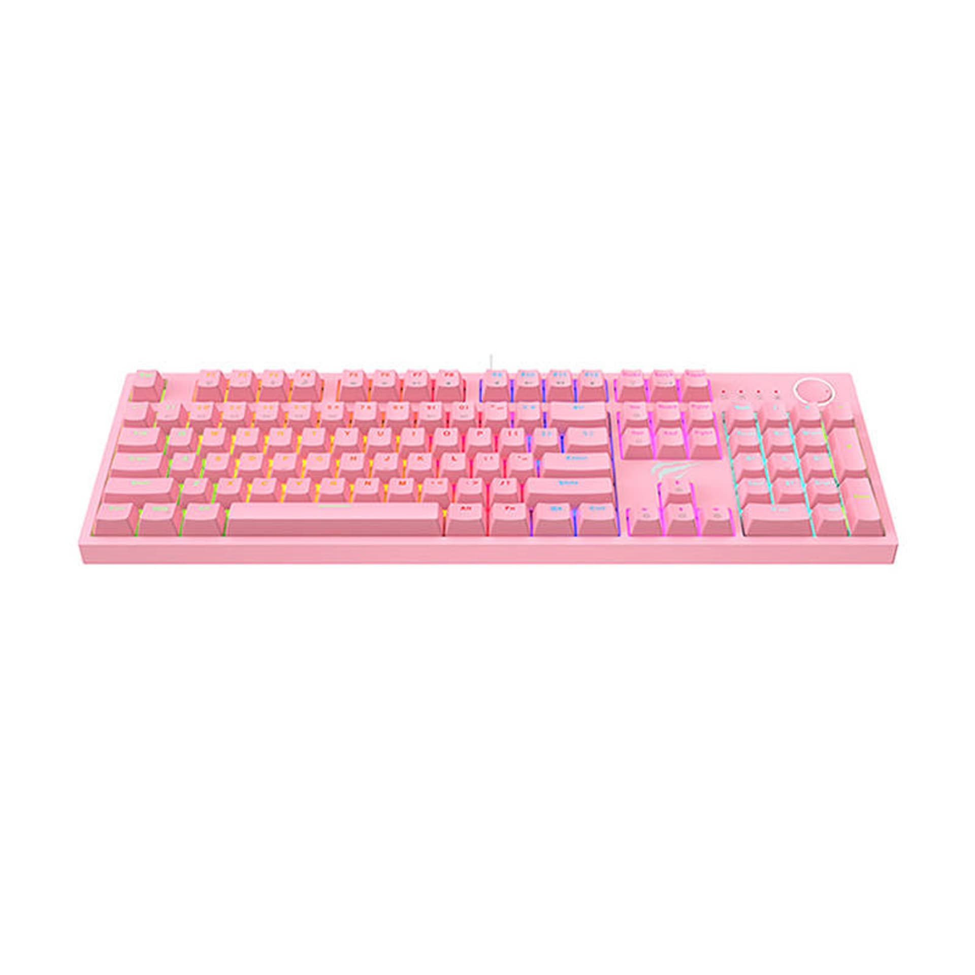 

Klawiatura mechaniczna gamingowa Havit KB871L RGB (różowa)