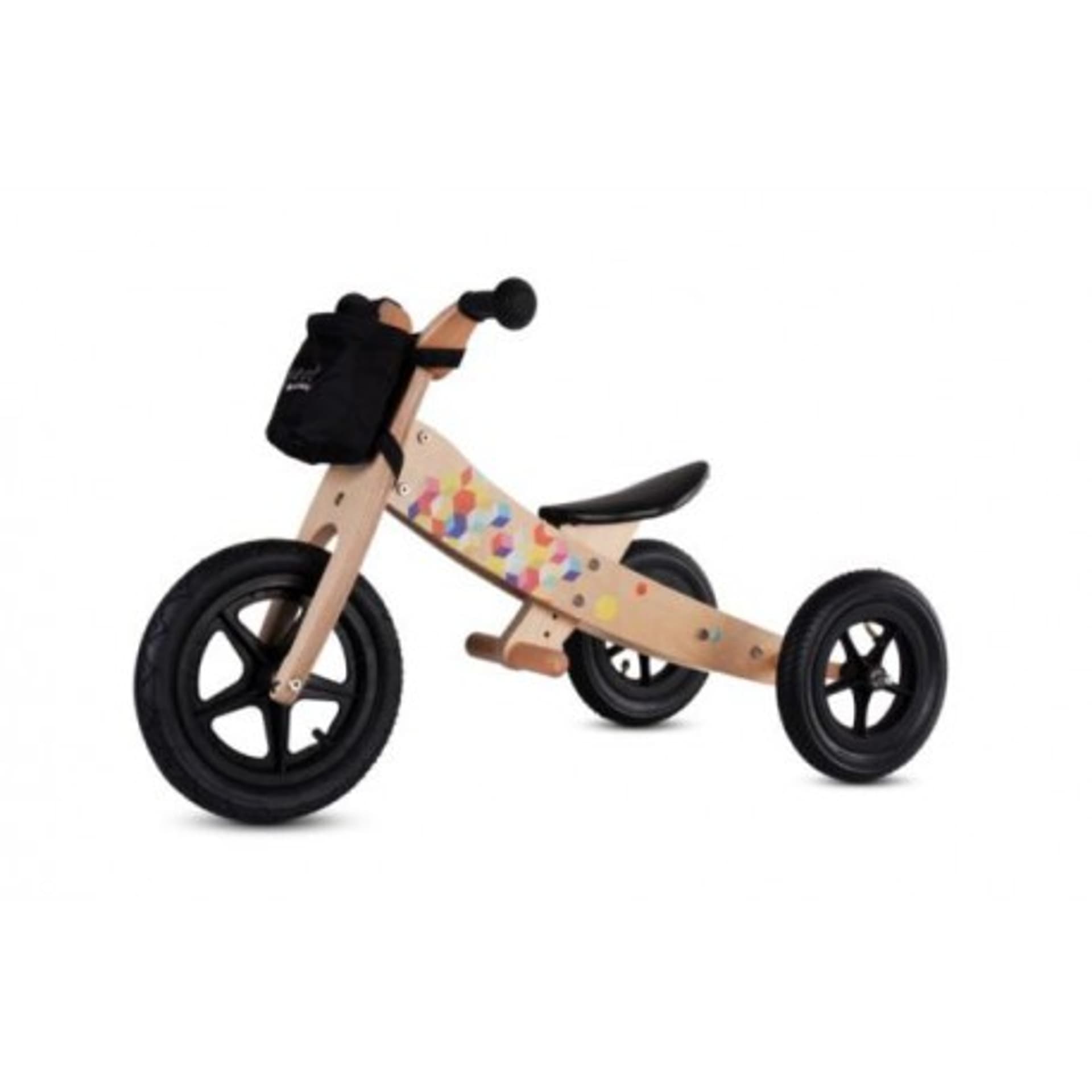 

Rowerek drewniany twist plus - cubic black edition