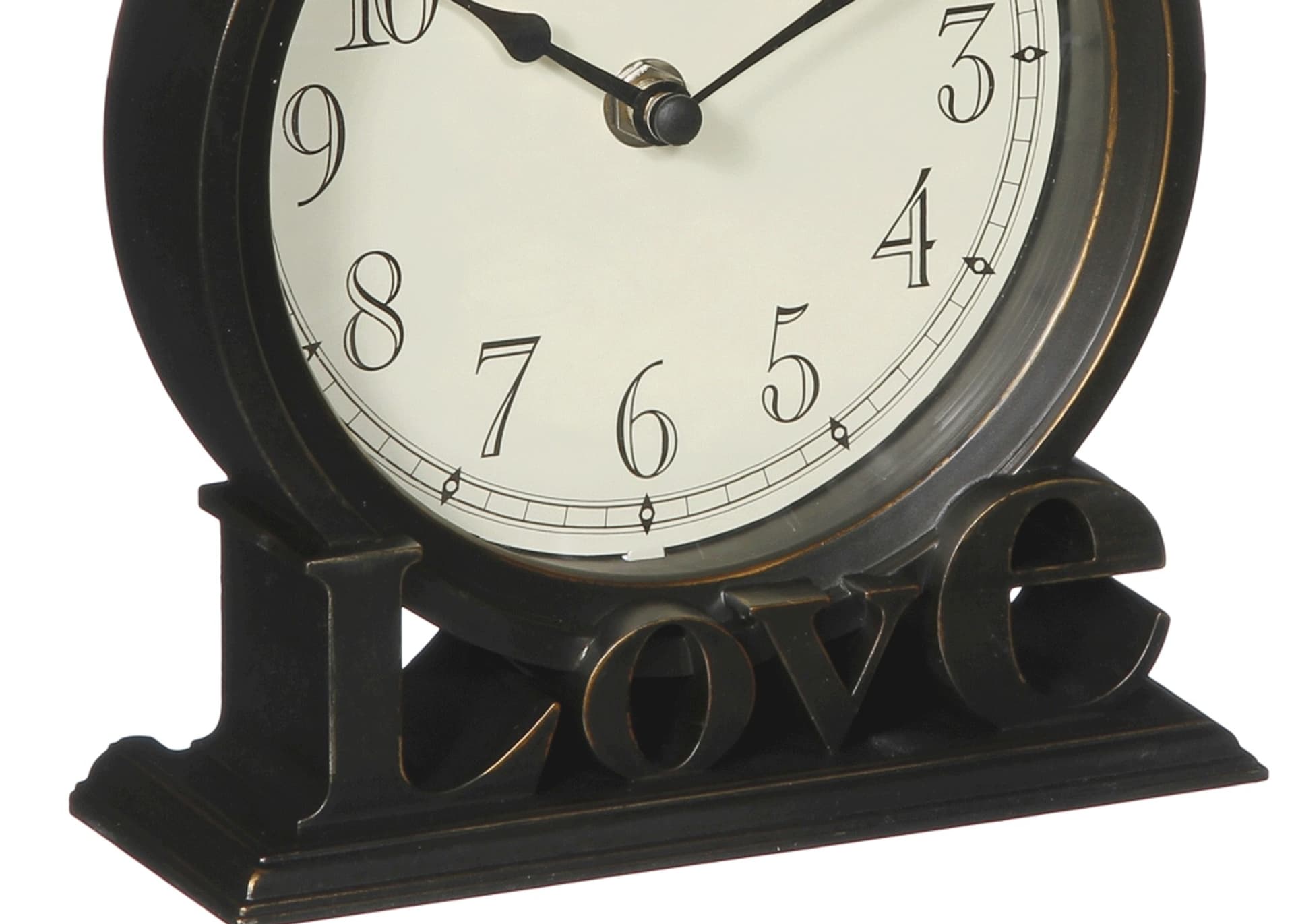 

Zegar stołowy z napisem Love czarny