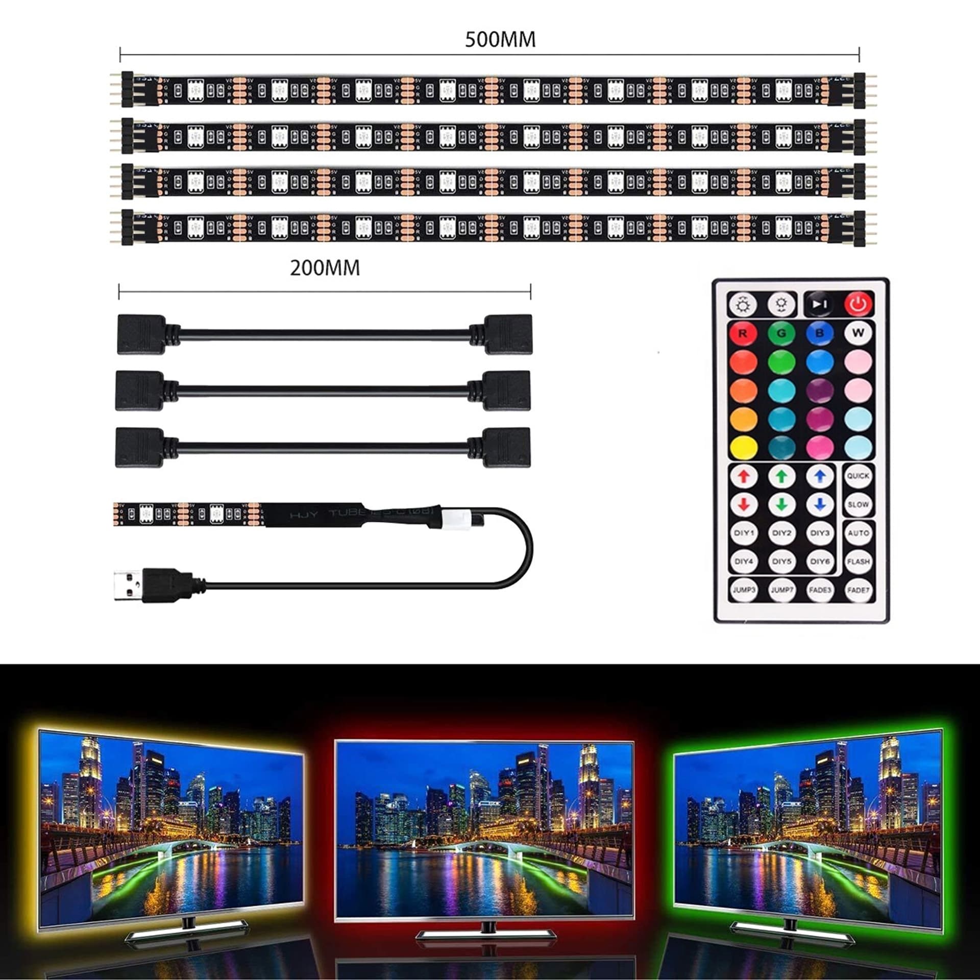 

ZD4D Podświetlenie tv led rgb 4x50cm