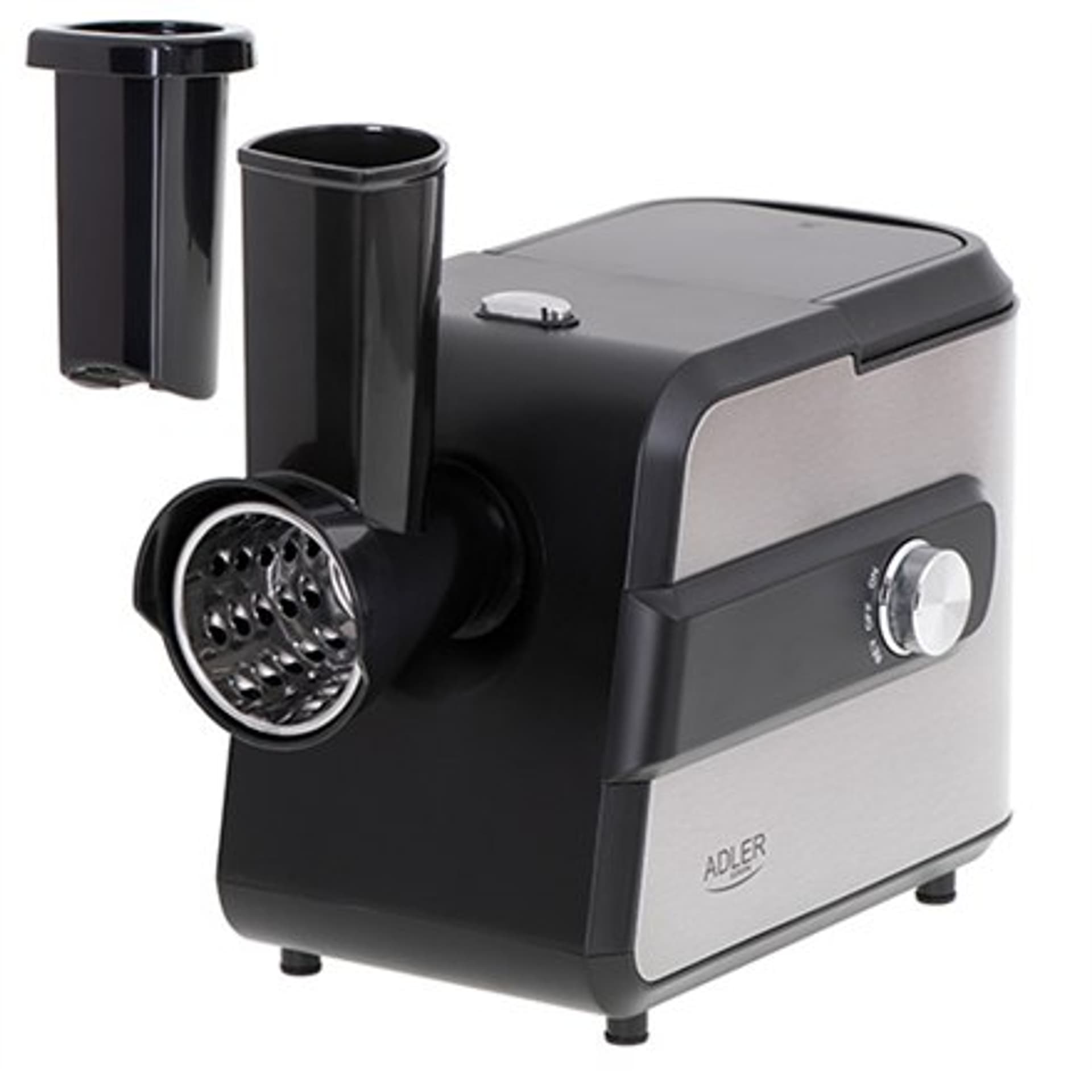 

Adler Meat mincer with a shredder AD 4813 Silver/Black, 600 W, Number of speeds 2, Throughput (kg/min) 1