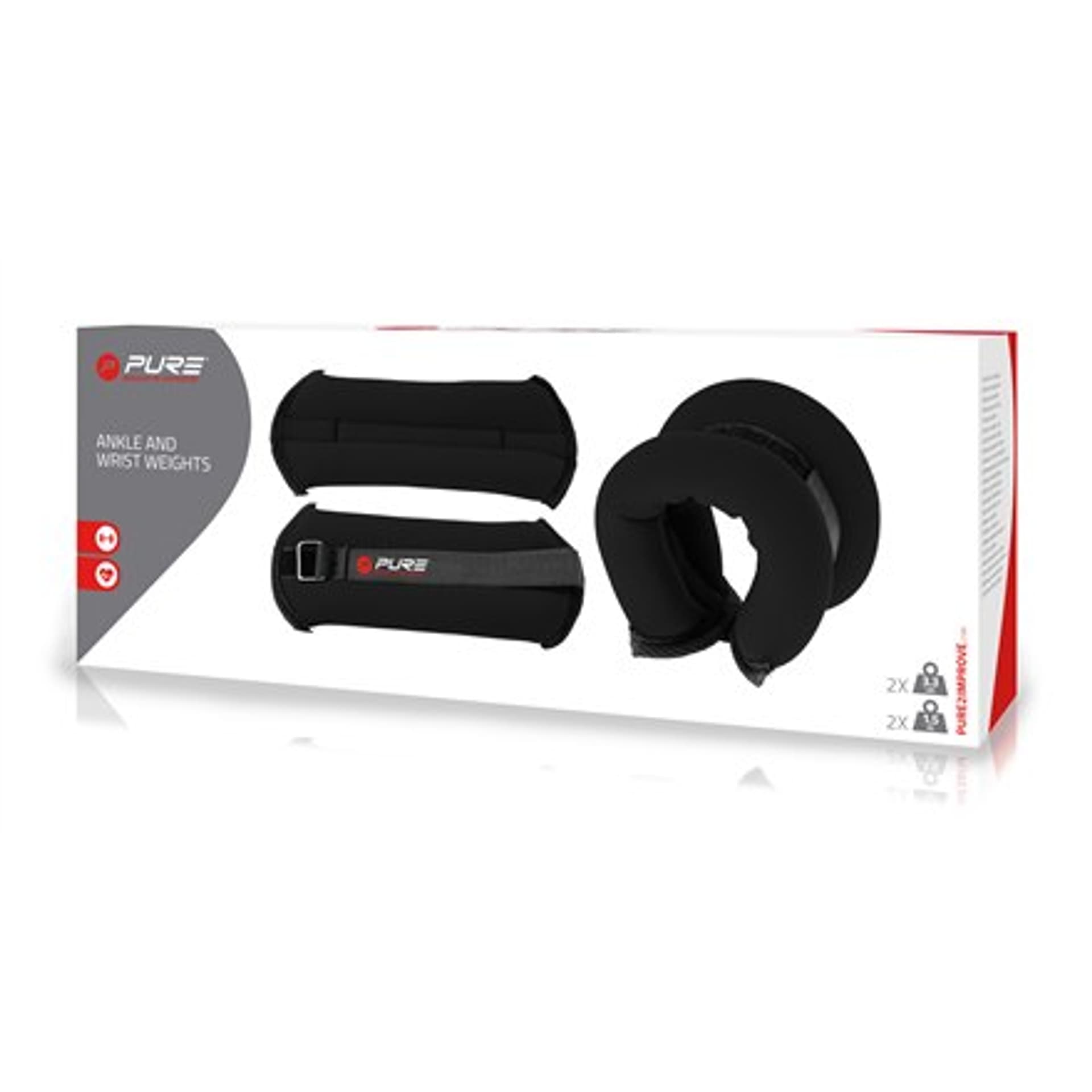 

Pure2Improve Obciążniki na kostki i nadgarstki, 2X1,5 kg