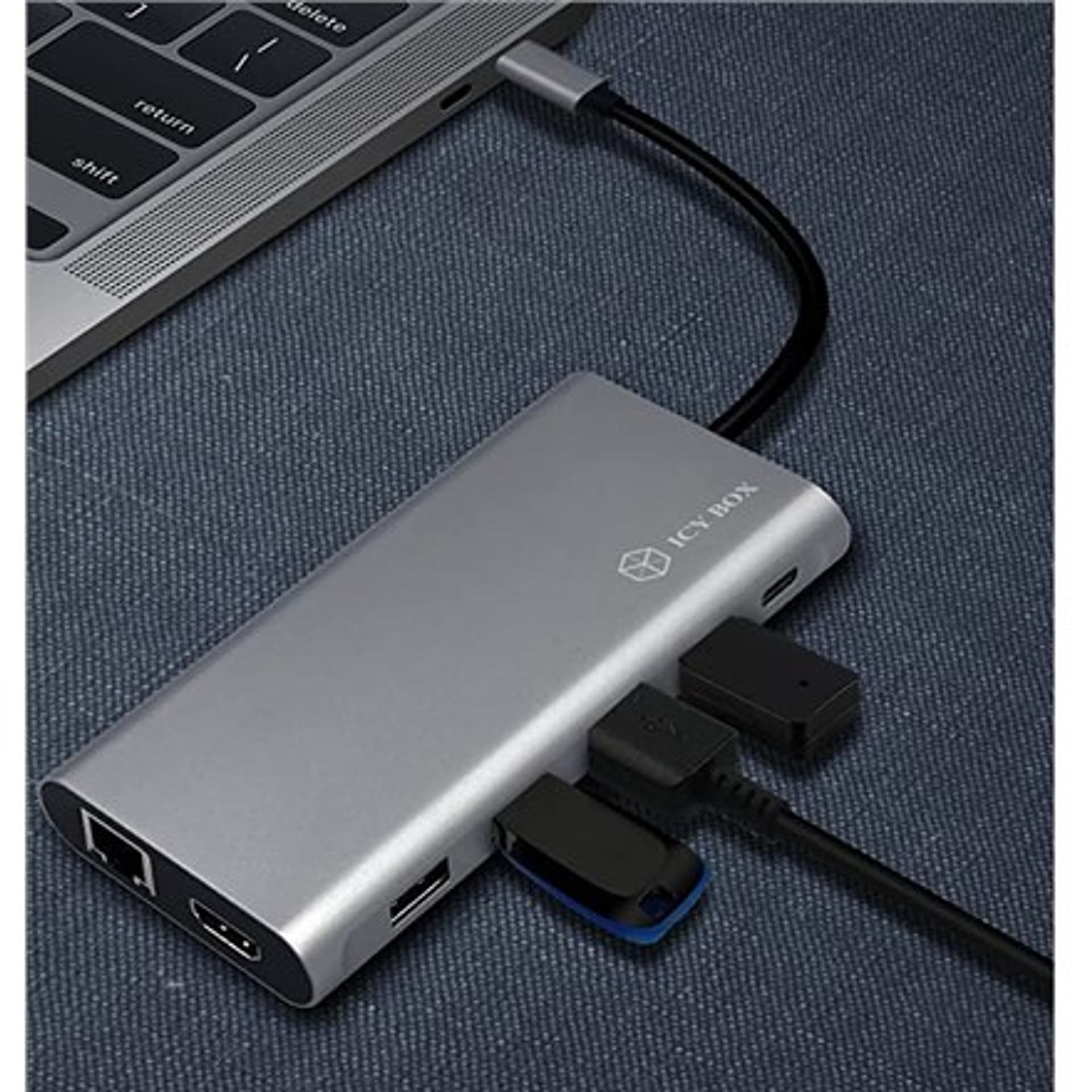

Raidsonic 12-in-1 USB Type-C dock with PD 100W BOX IB-DK4050-CPD 2xUSB 3.0 Type-A, 2xUSB 2.0 Type-A, 1xUSB 3.0 Type-C, 1xLAN RJ4