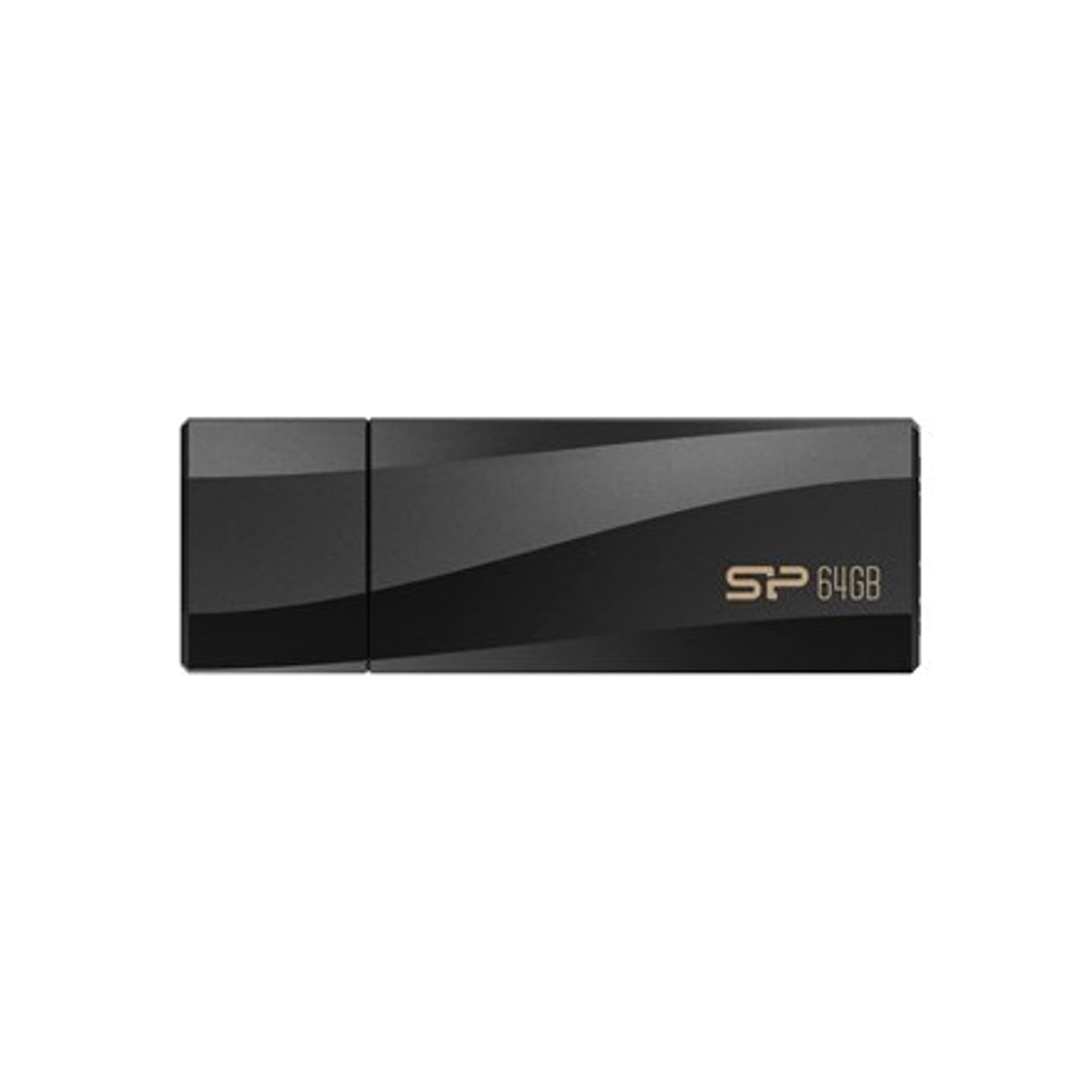 

Silicon Power USB Flash Drive Blaze Series B07 64 GB, Type-A USB 3.2 Gen 1, Black