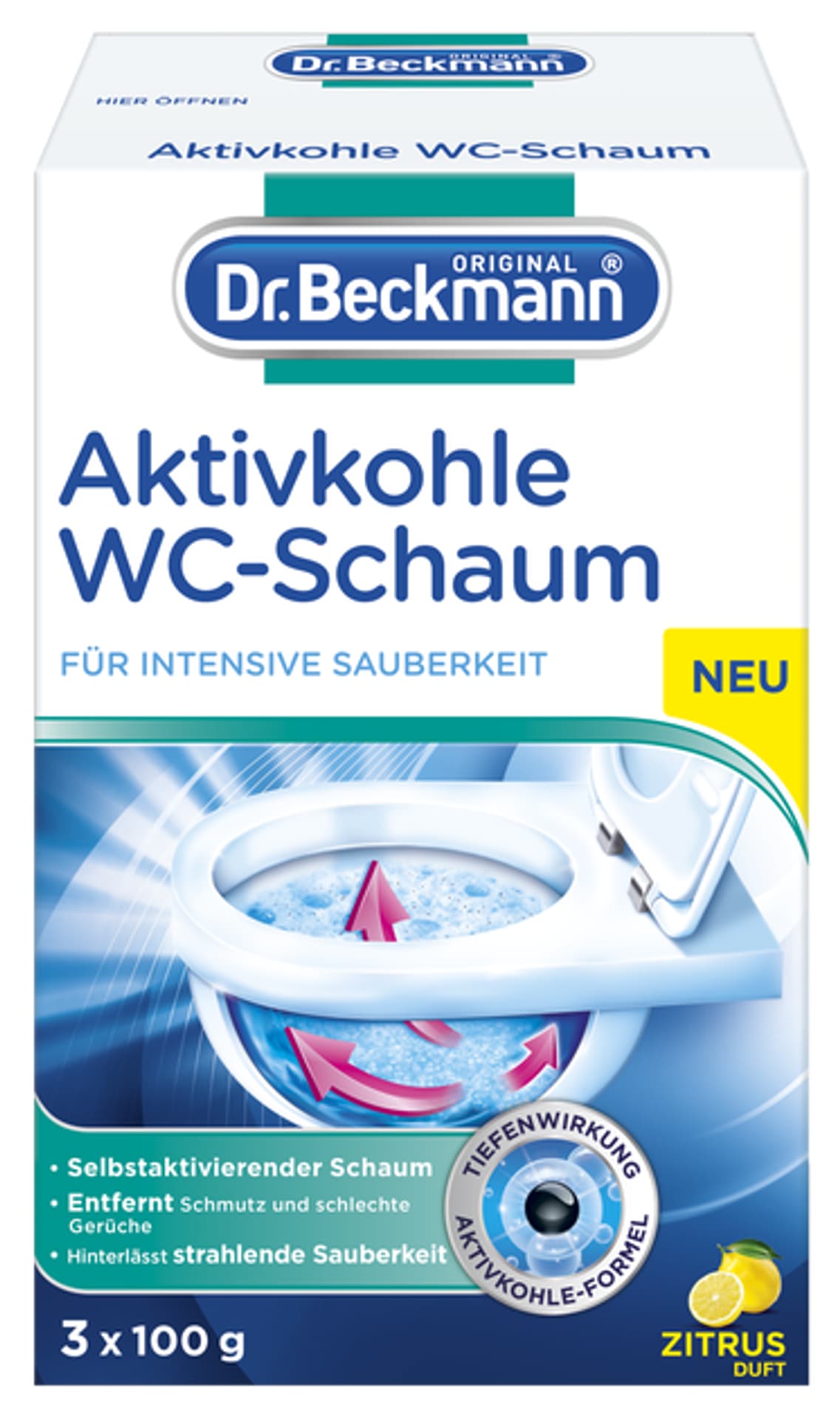 

Dr. Beckmann Pianka Toaletowa z Węglem Aktywnym Zitrus 300 g