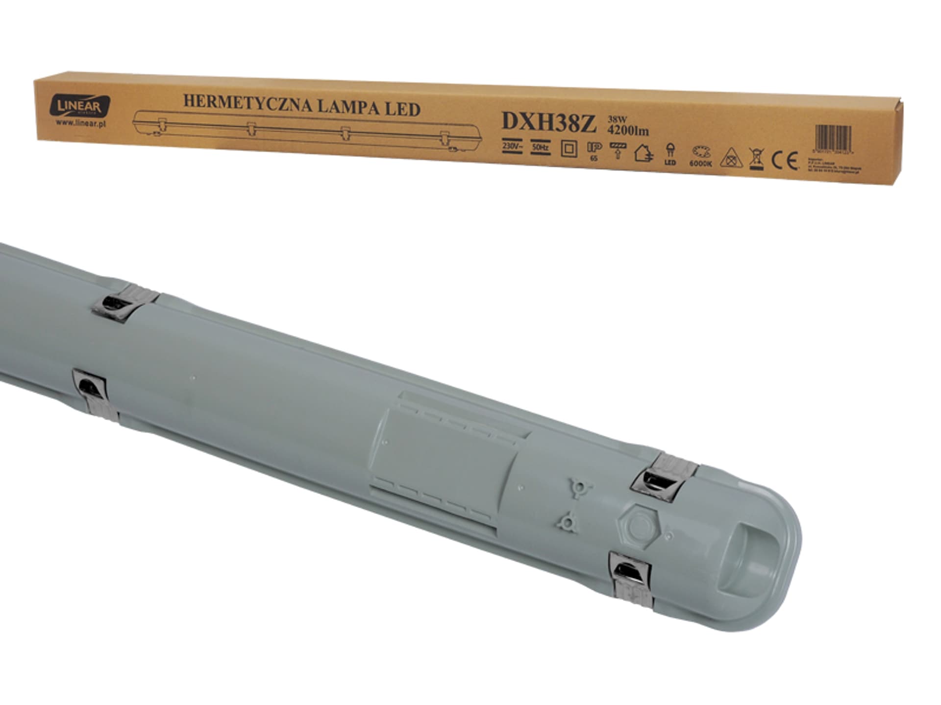

Oprawa LED sufitowa natynkowa 120 cm, 38W / 4200lm, 230V, 6000K, ABS, DXH-38Z. (1LM)