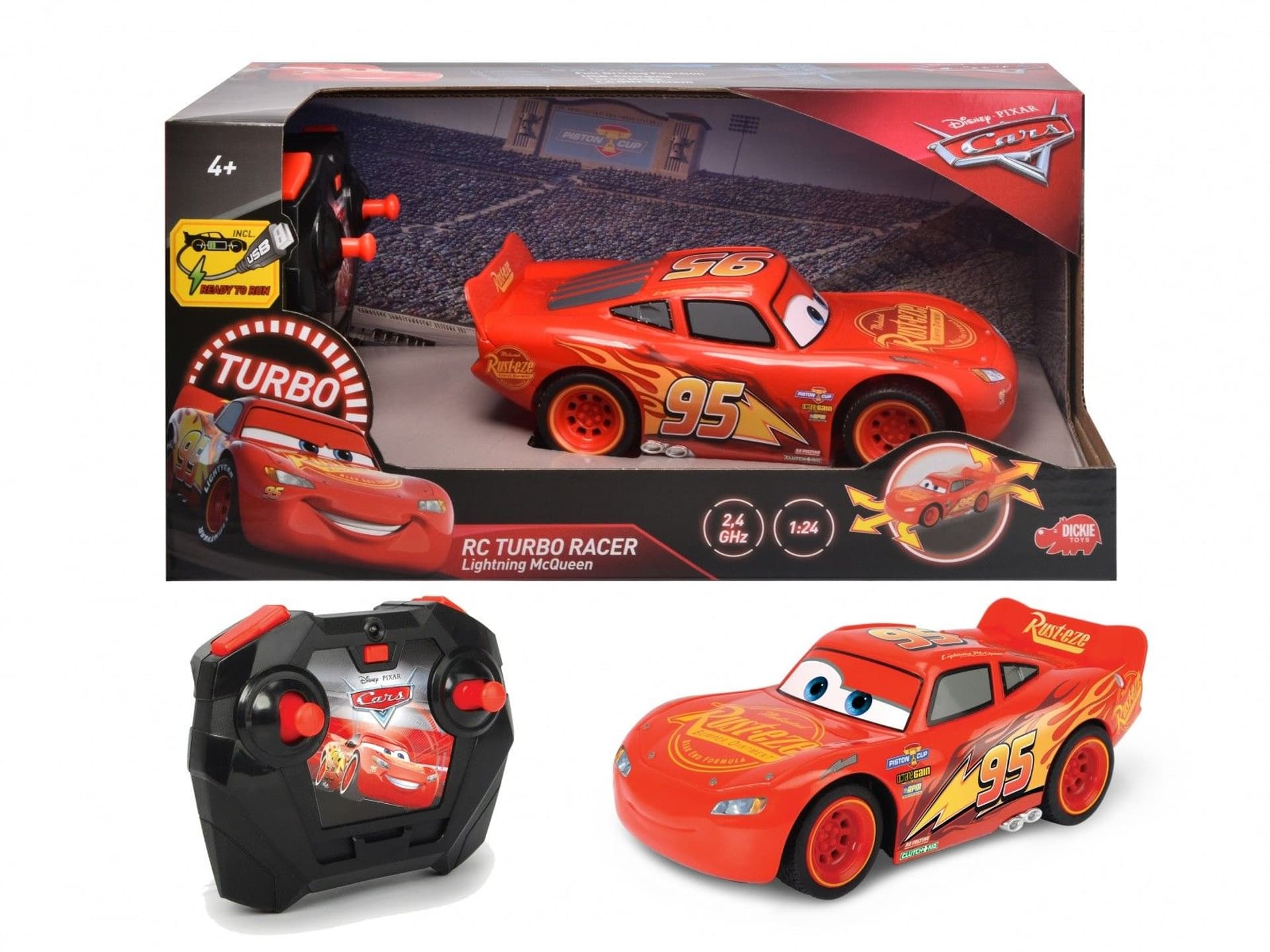 

Samochód RC Auta 3 Zygzak McQueen Turbo Racer 17 cm