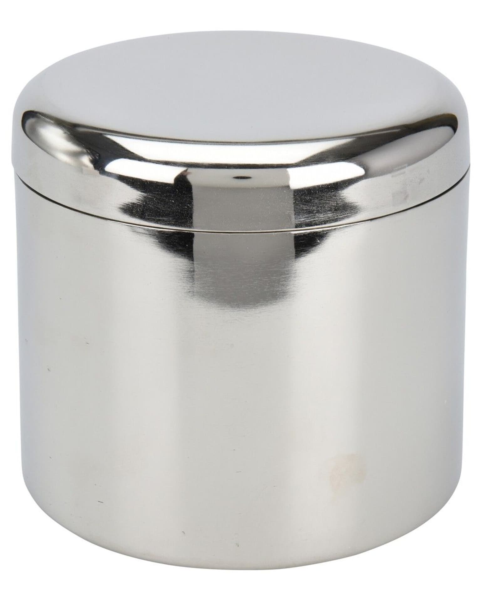 

Puszka metalowa srebrna 15 cm