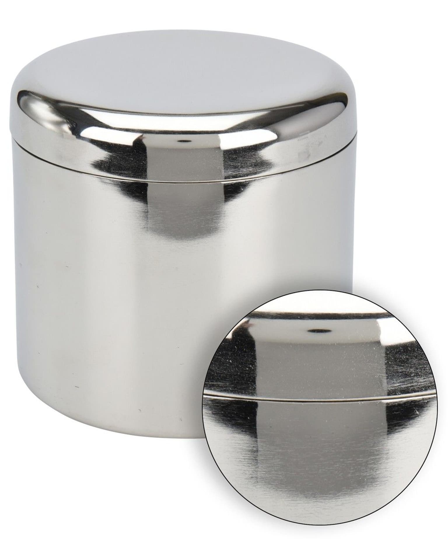 

Puszka metalowa srebrna 13,5 cm