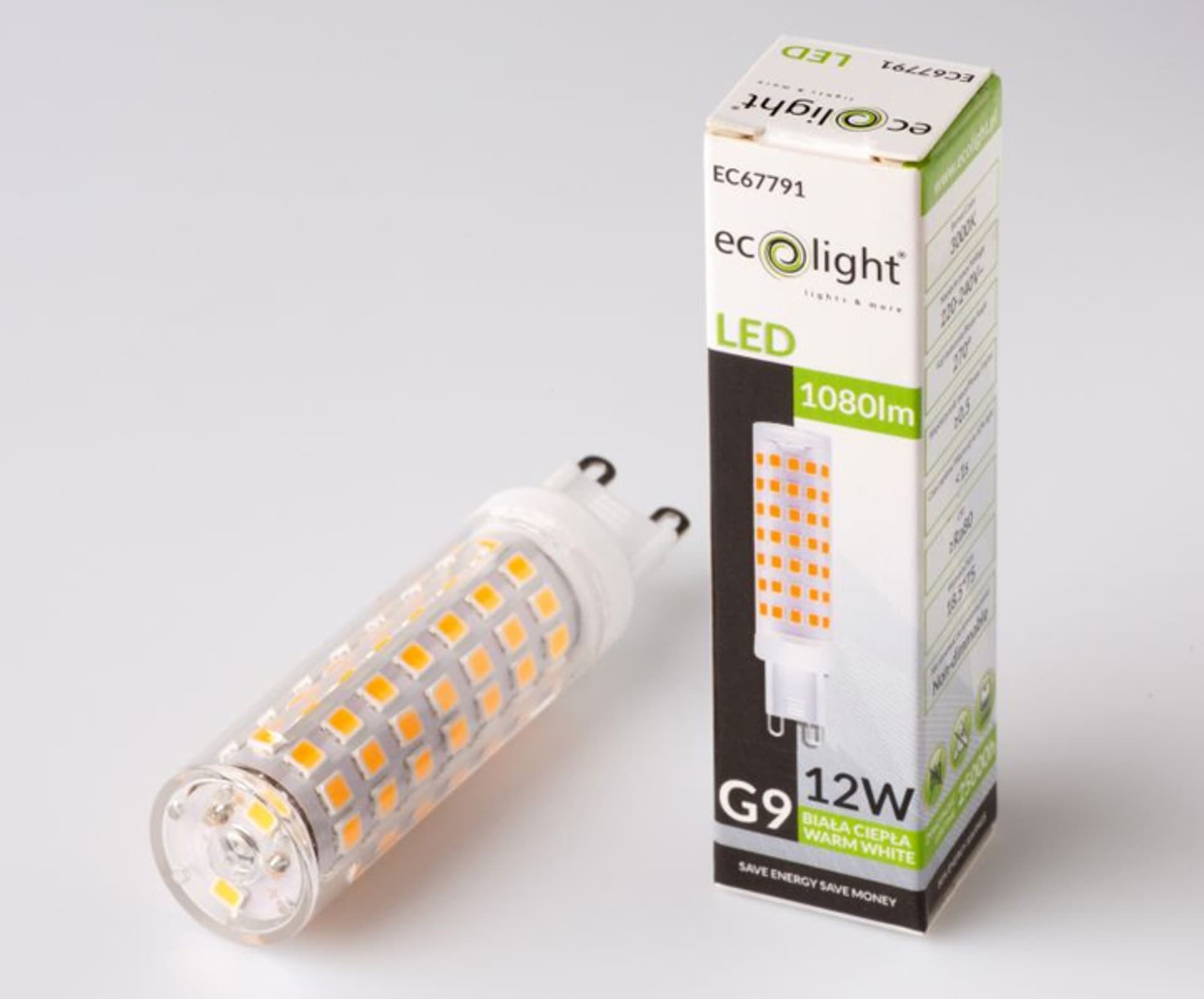 

Żarówka LED G9, 12 W, biała ciepła. (1LM)