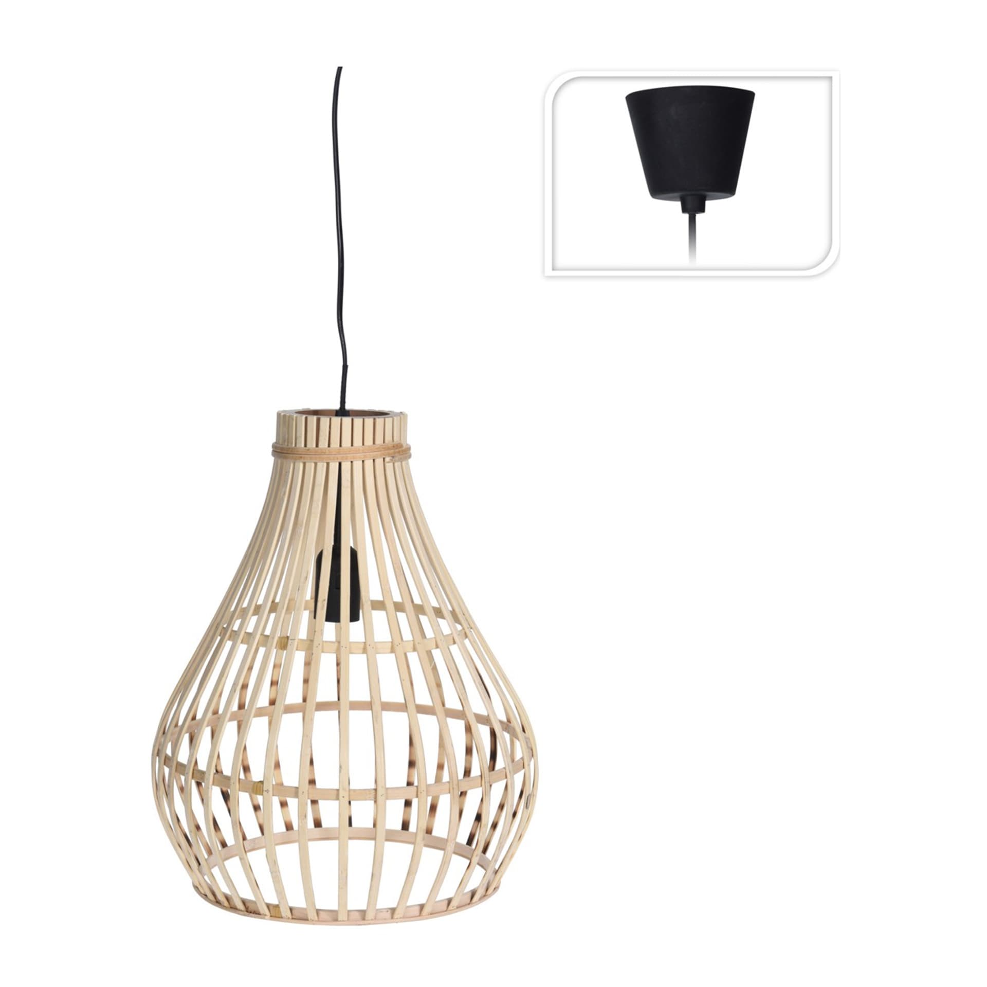 

Lampa sufitowa pleciona bambus naturalna