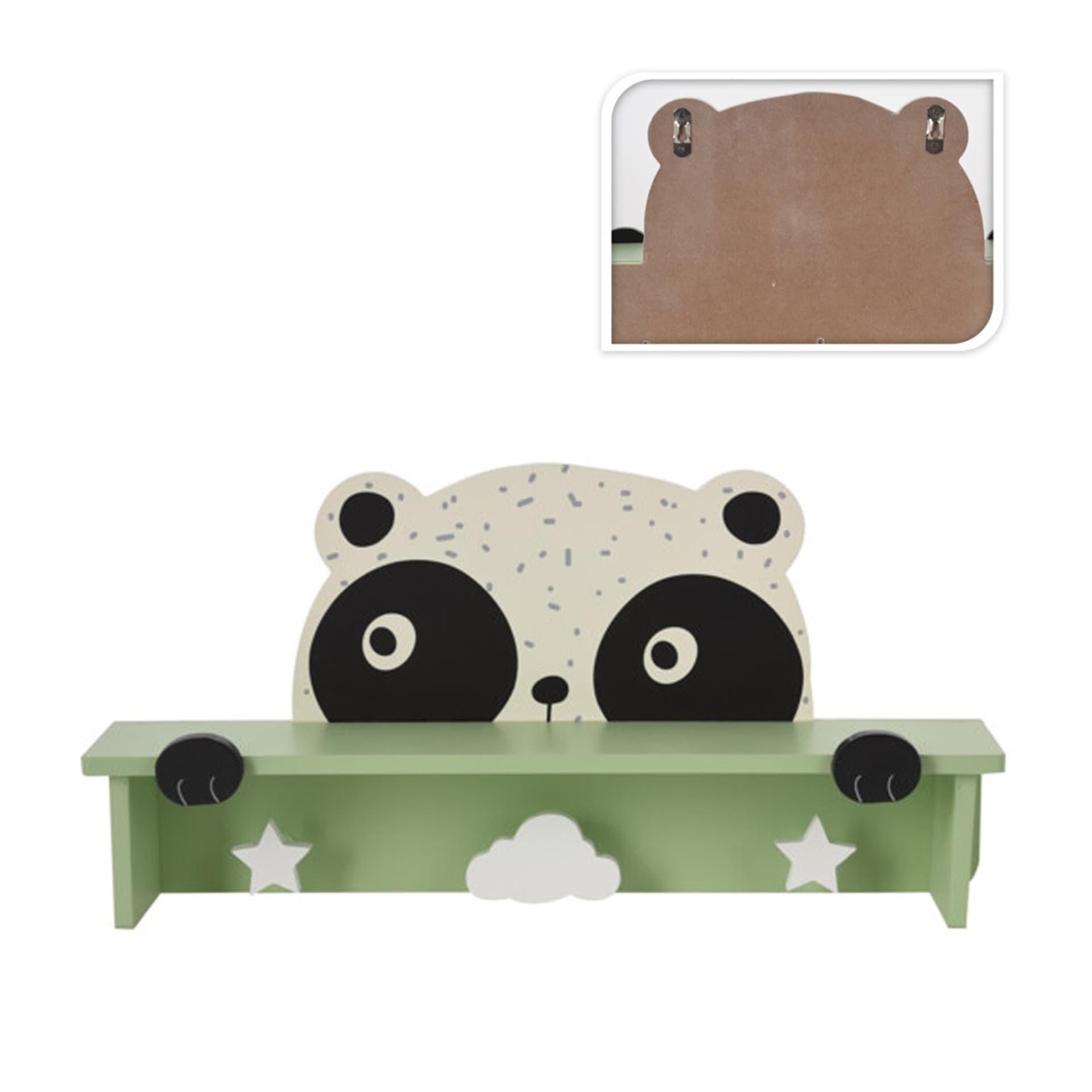 

Półka ścienna z 3 haczykami Panda