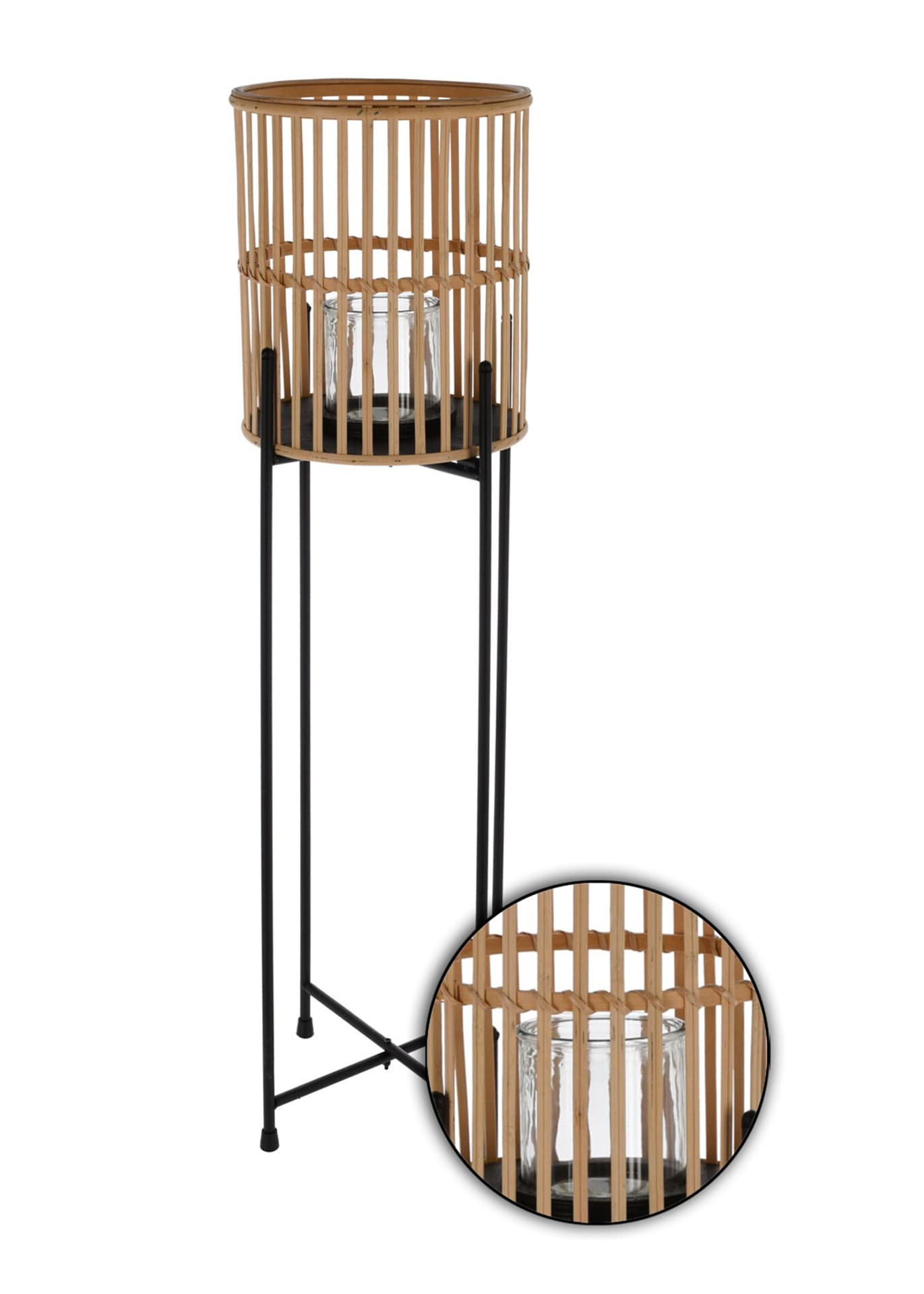 

Lampion bambusowy na stojaku 92 cm