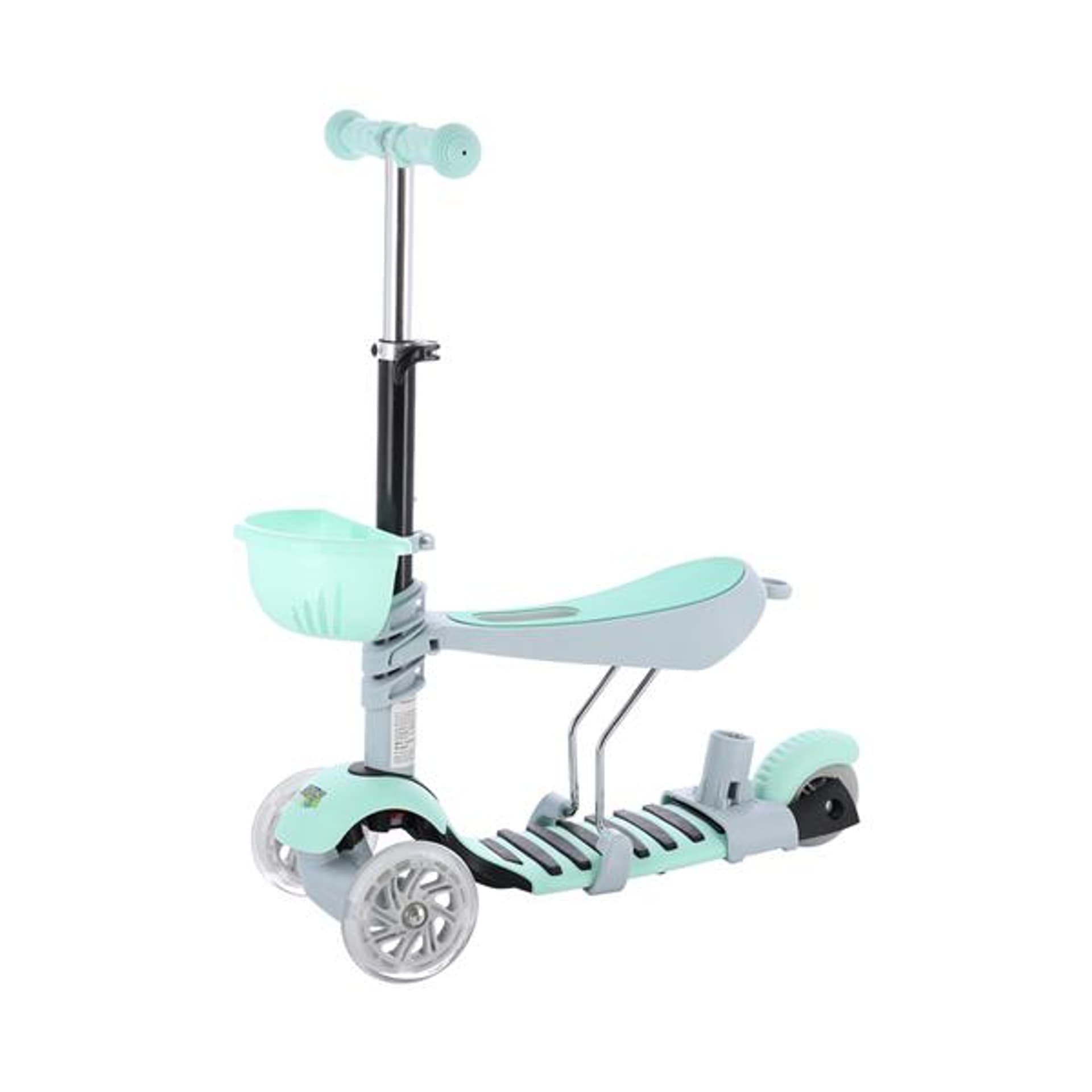 

HLB07 4w1 GRAY-MINT HULAJNOGA DZIECIĘCA NILS FUN