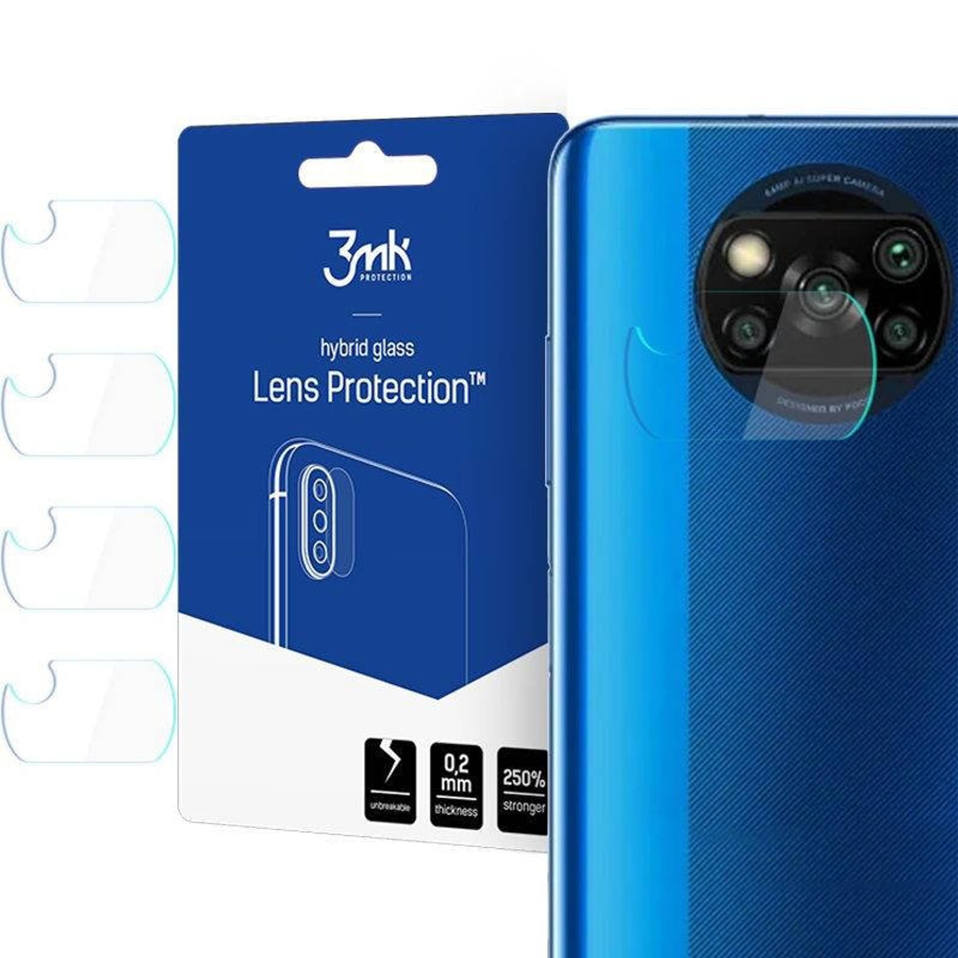 

3MK Lens Protect Xiaomi Poco X3 Ochrona na obiektyw aparatu 4szt
