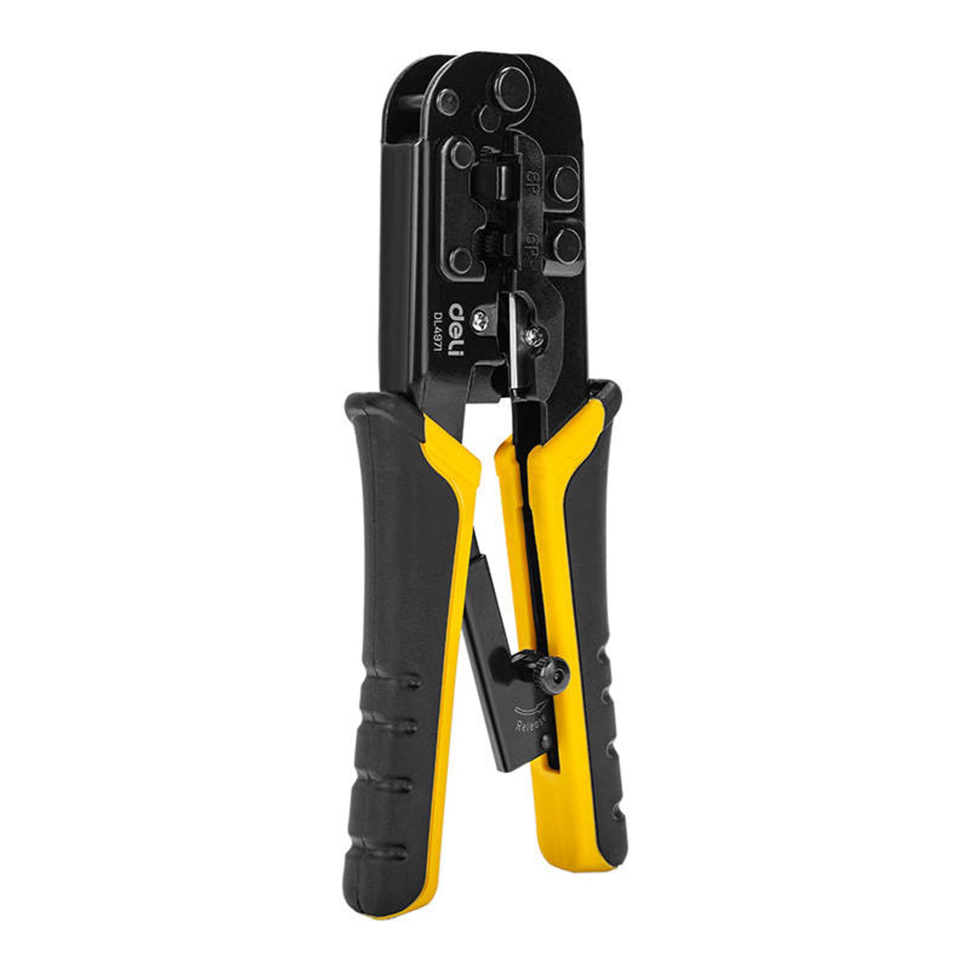 

Szczypce do zaciskania konektorów Ethernet Deli Tools EDL4971, 4/6/8P, RJ45/RJ14/RJ12/RJ9