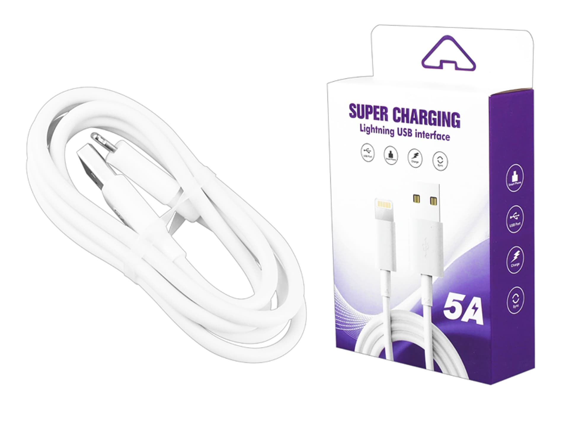 

Kabel USB-Lightning, 1 m, 5 A. (1LM)