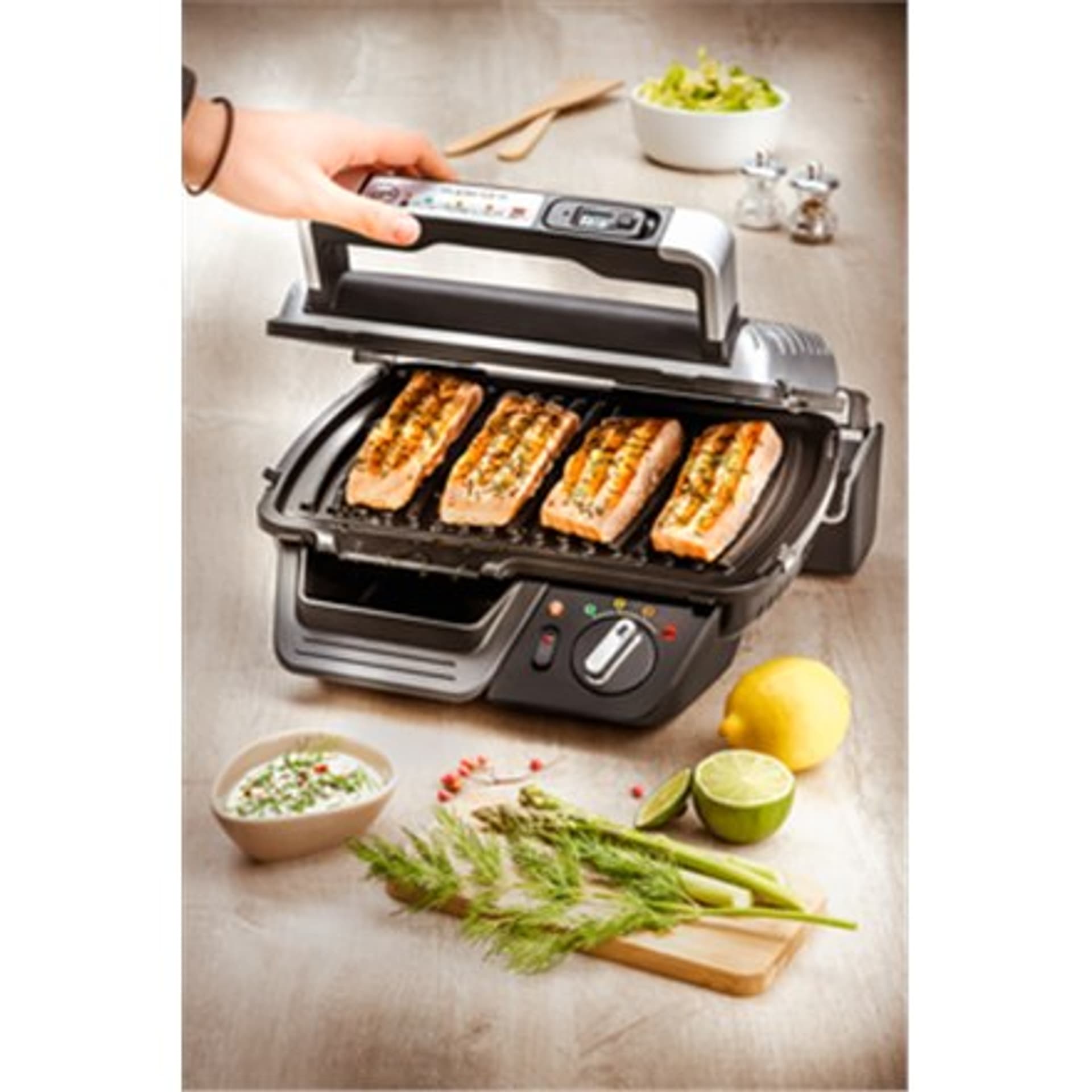 

TEFAL SuperGrill Timer Multipurpose grill GC451B12 Contact, 2000 W, Stainless steel