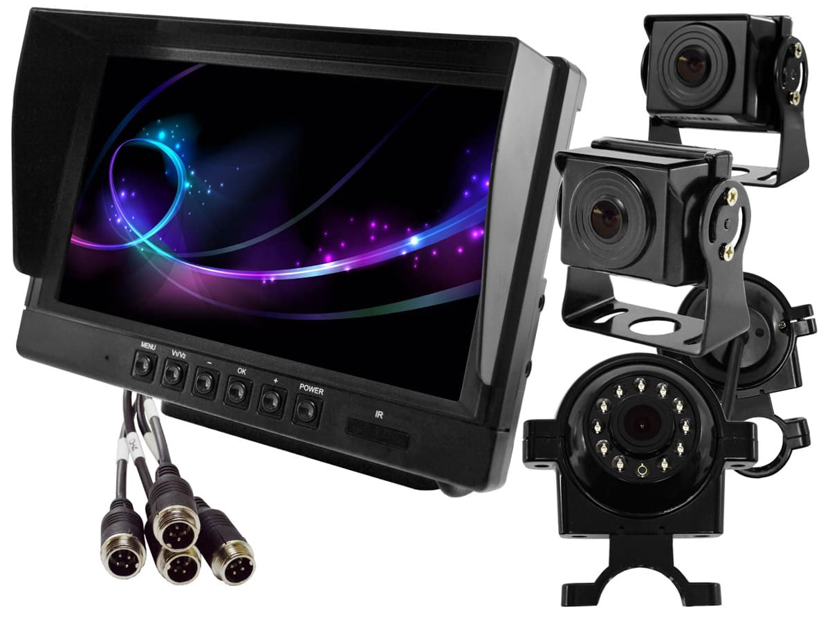 

Monitor samochodowy lcd 7cali ahd 4pin z funkcją rejestratora 12v 24v oraz 4 kamery ahd