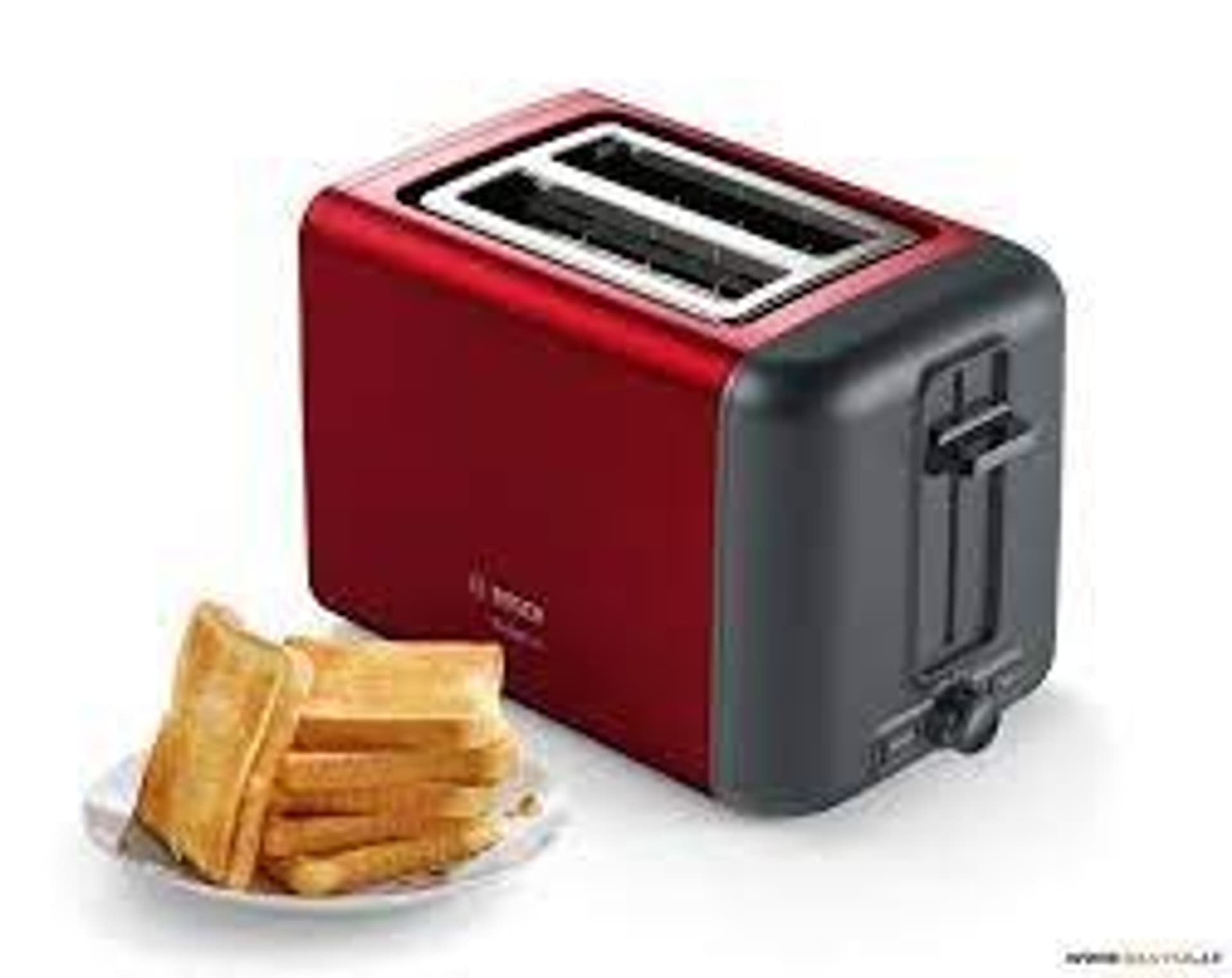 

Bosch DesignLine Toster TAT3P424 Moc 970 W, Ilość gniazd 2, Materiał obudowy Stal nierdzewna, Czerwony