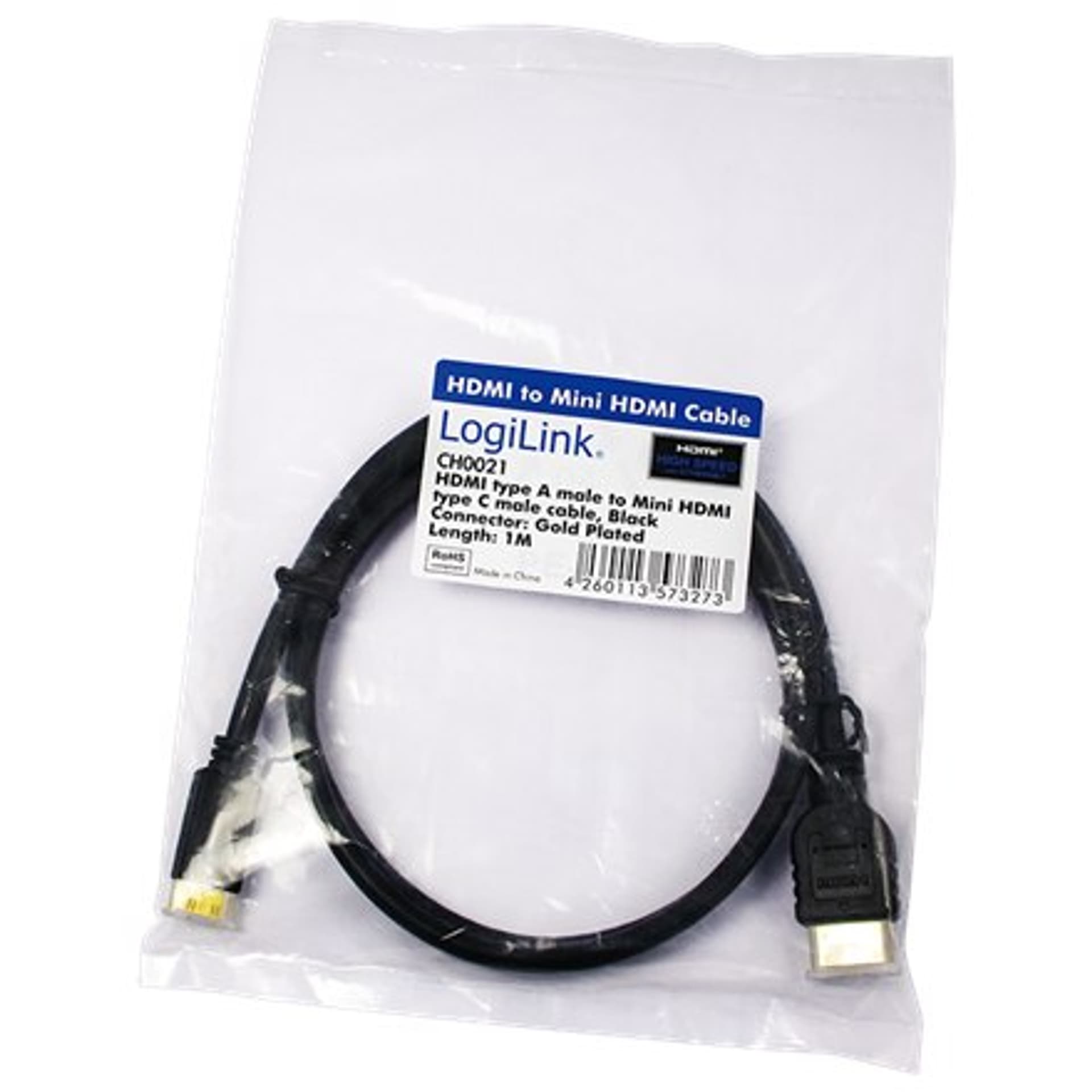 

Logilink HDMI to Mini HDMI High Speed CH0021 Kabel HDMI, czarny, 1 m