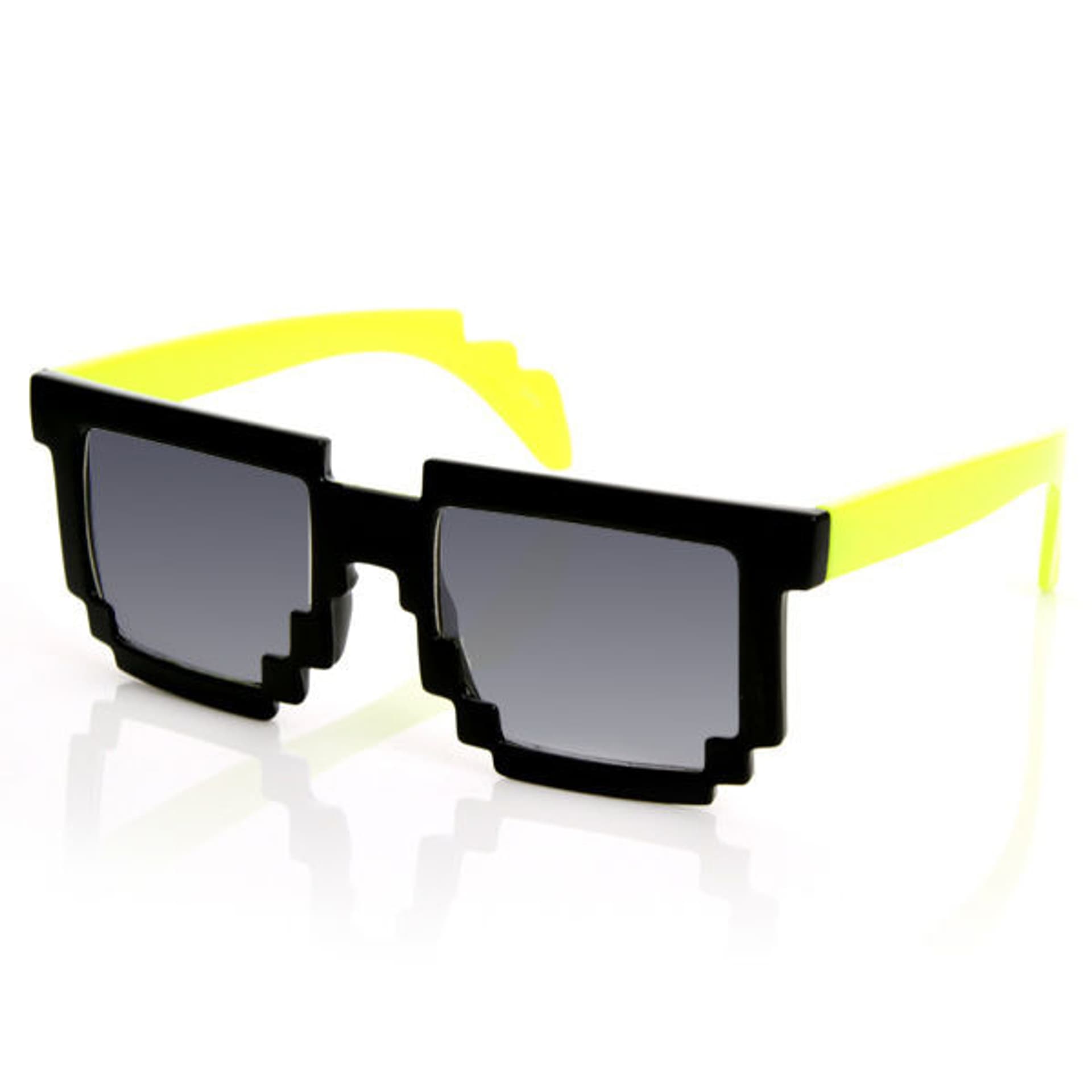 

Pikselowe okulary 8 bit pixel - żółte