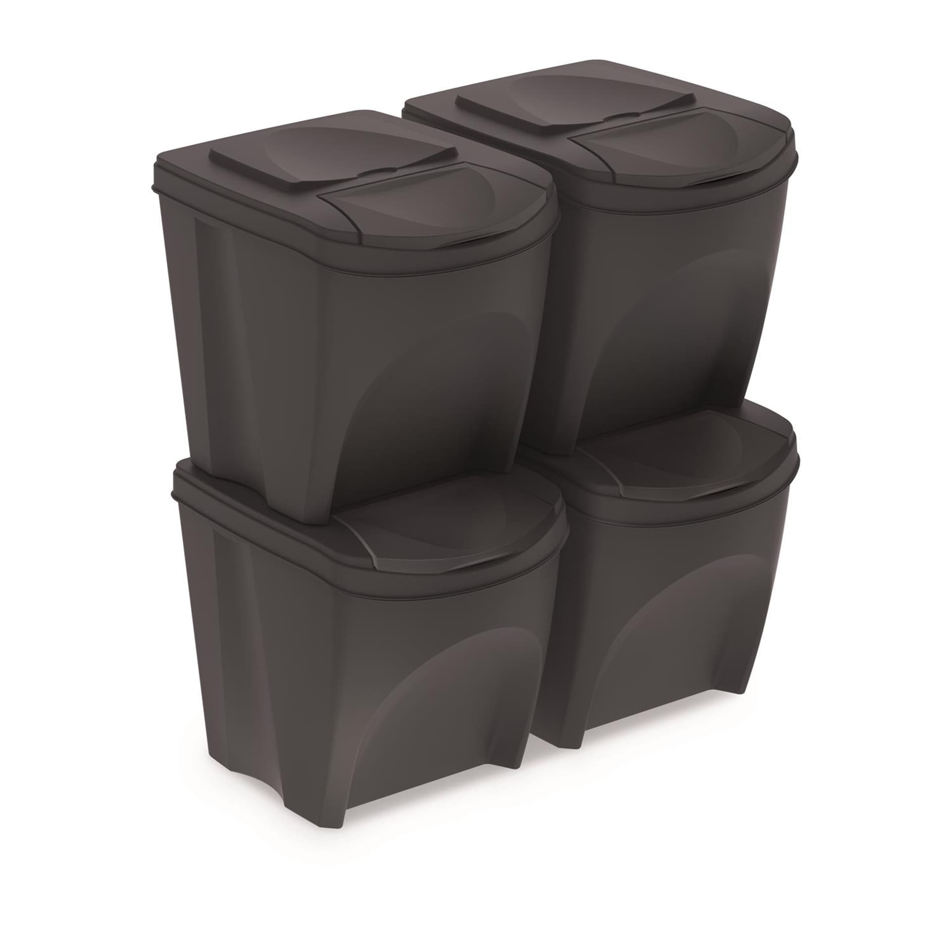 

Zestaw koszy do segregacji Sortibox 4x25L antracyt