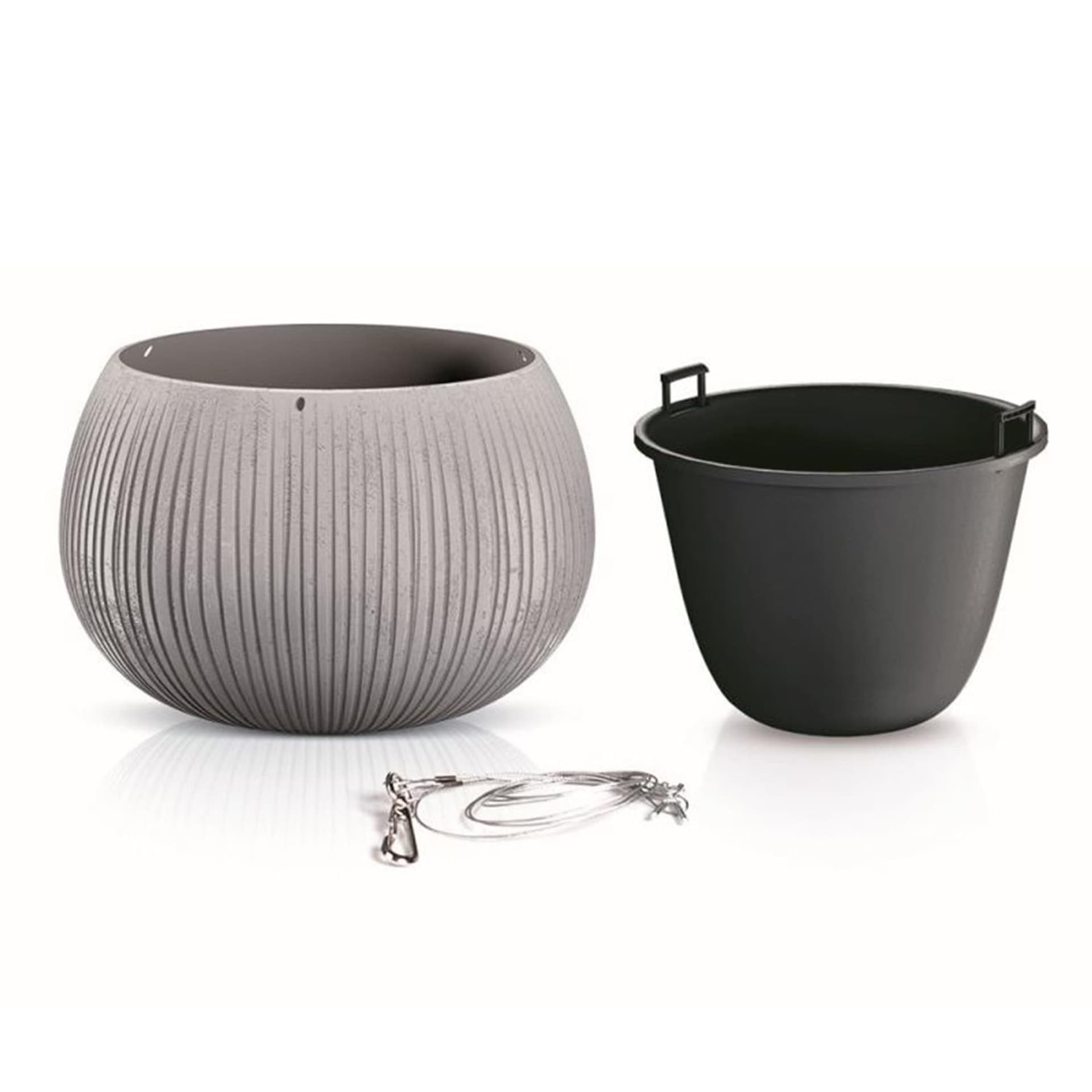 

Doniczka wisząca z wkładem Beton Bowl DKB240WS bet