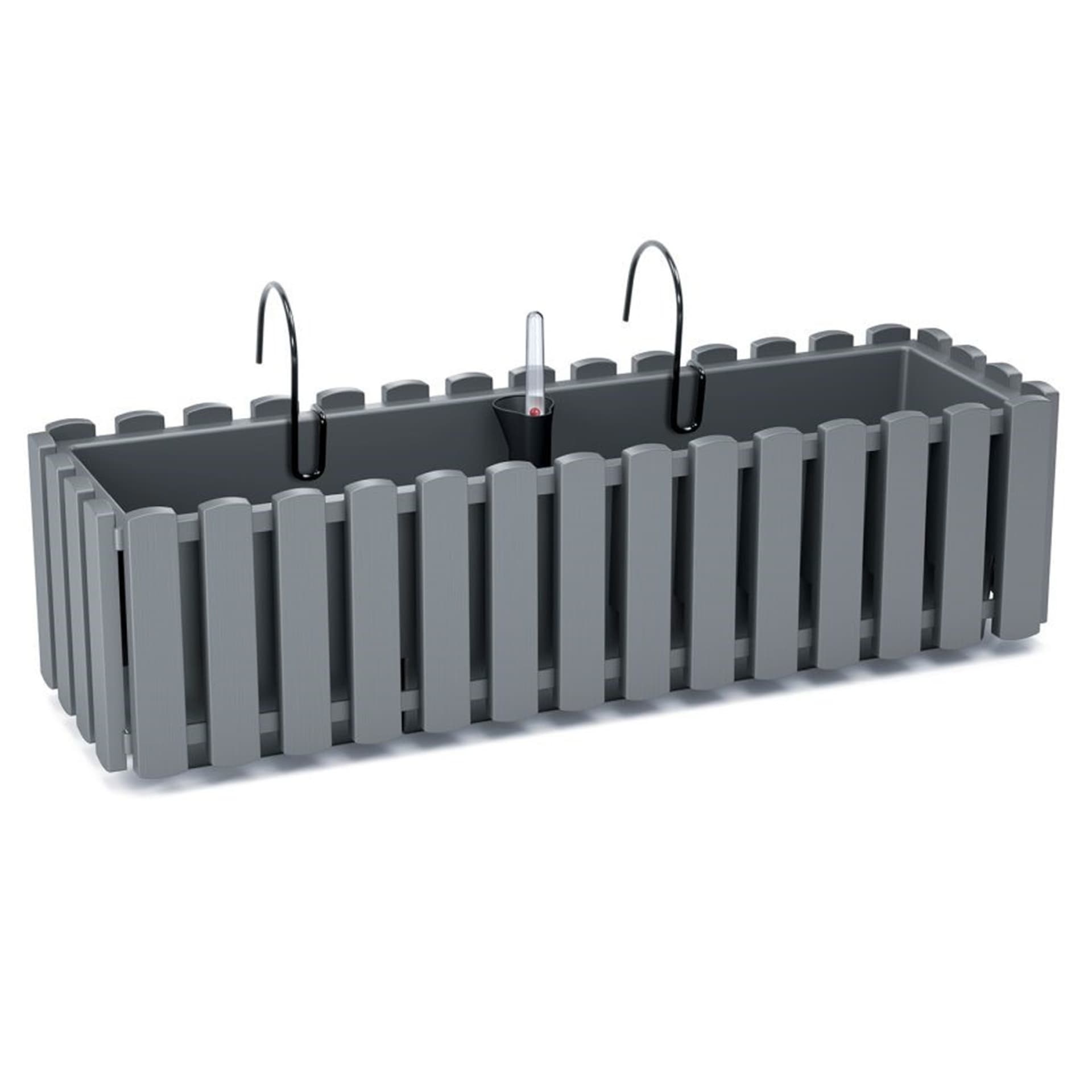 

Skrzynka balkonowa z hakami Boardee Fencycase DDEF600W szara