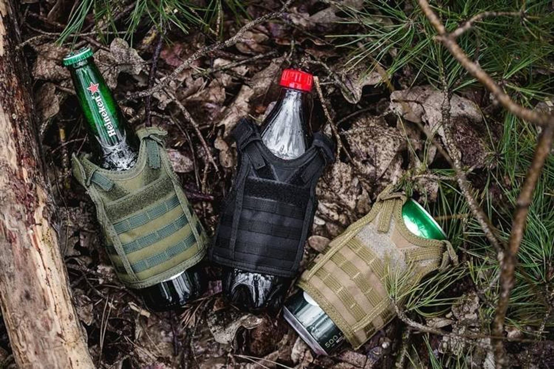 

Taktyczna kamizelka na butelkę - brązowa